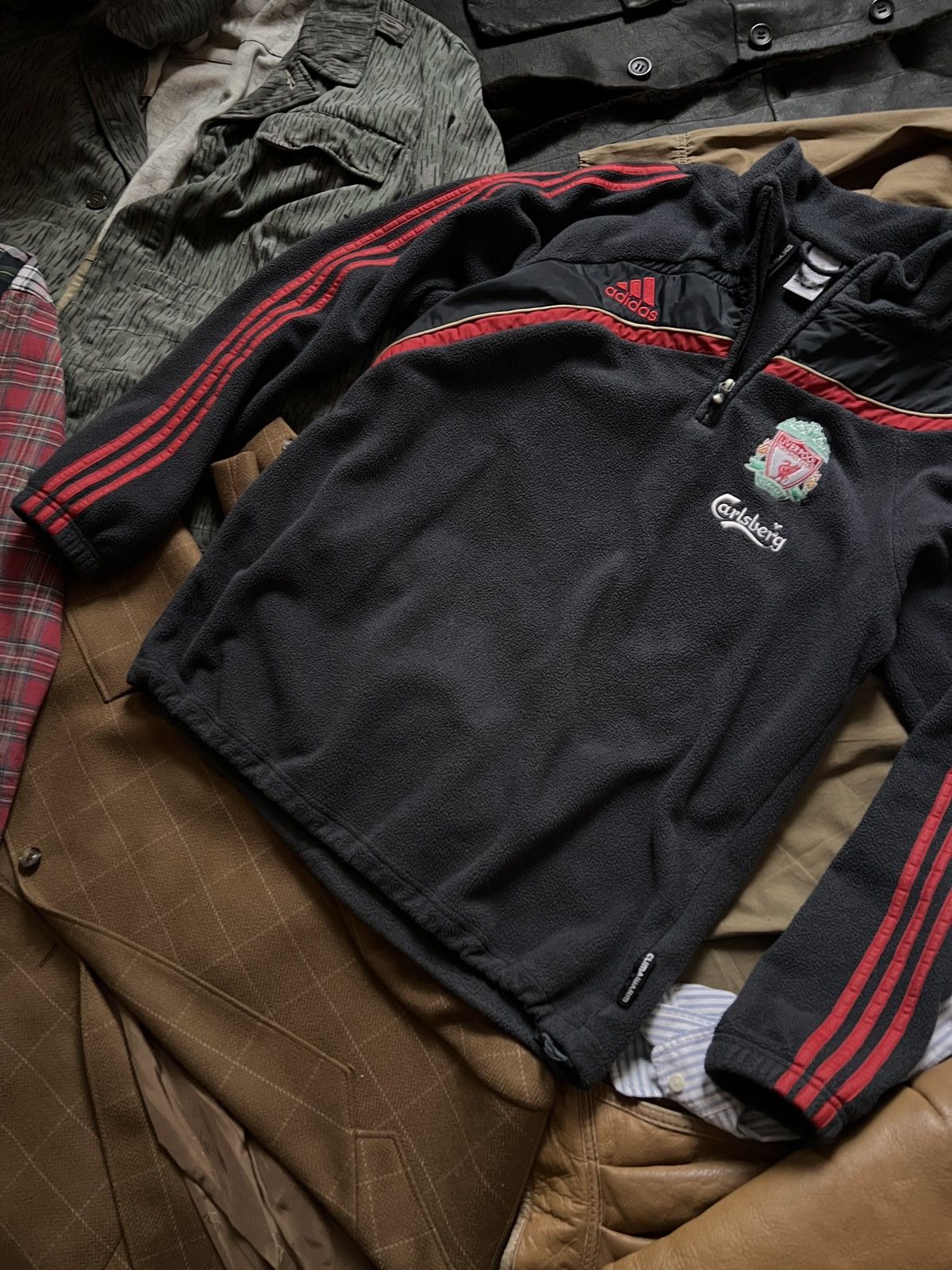 Adidas Adidas Liverpool 2009 Vintage Fleece Training Hoodie Jersey Size US L / EU 52-54 / 3 - 7 Thumbnail
