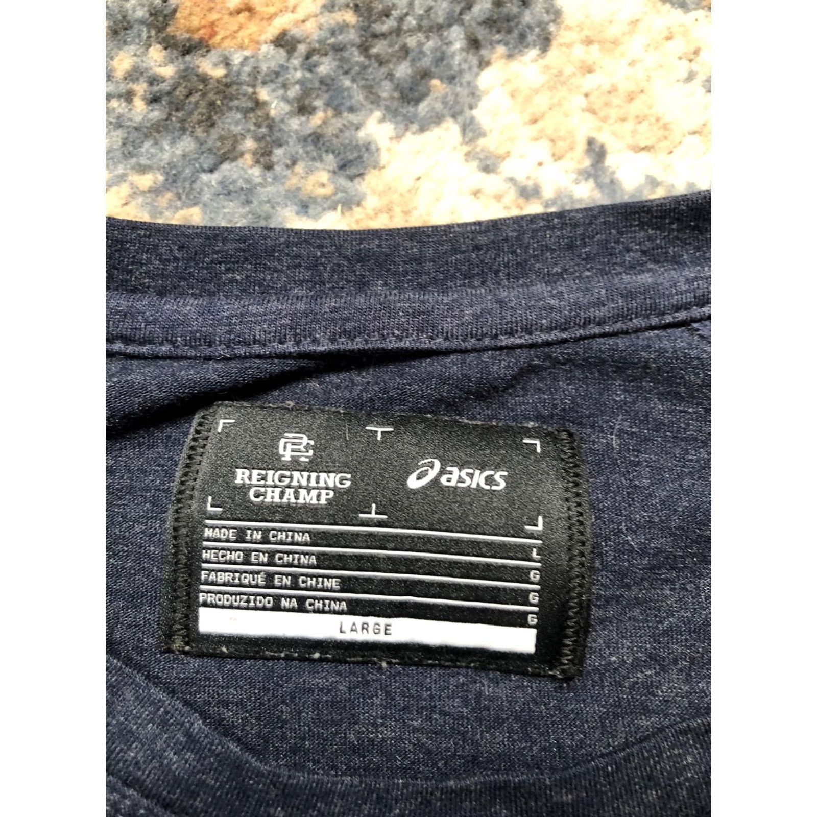 Reigning Champ Reigning Champ x ASICS Shirt Mens Large Navy Long Sleeve Graphic Logo Athletic Size US L / EU 52-54 / 3 - 7 Thumbnail