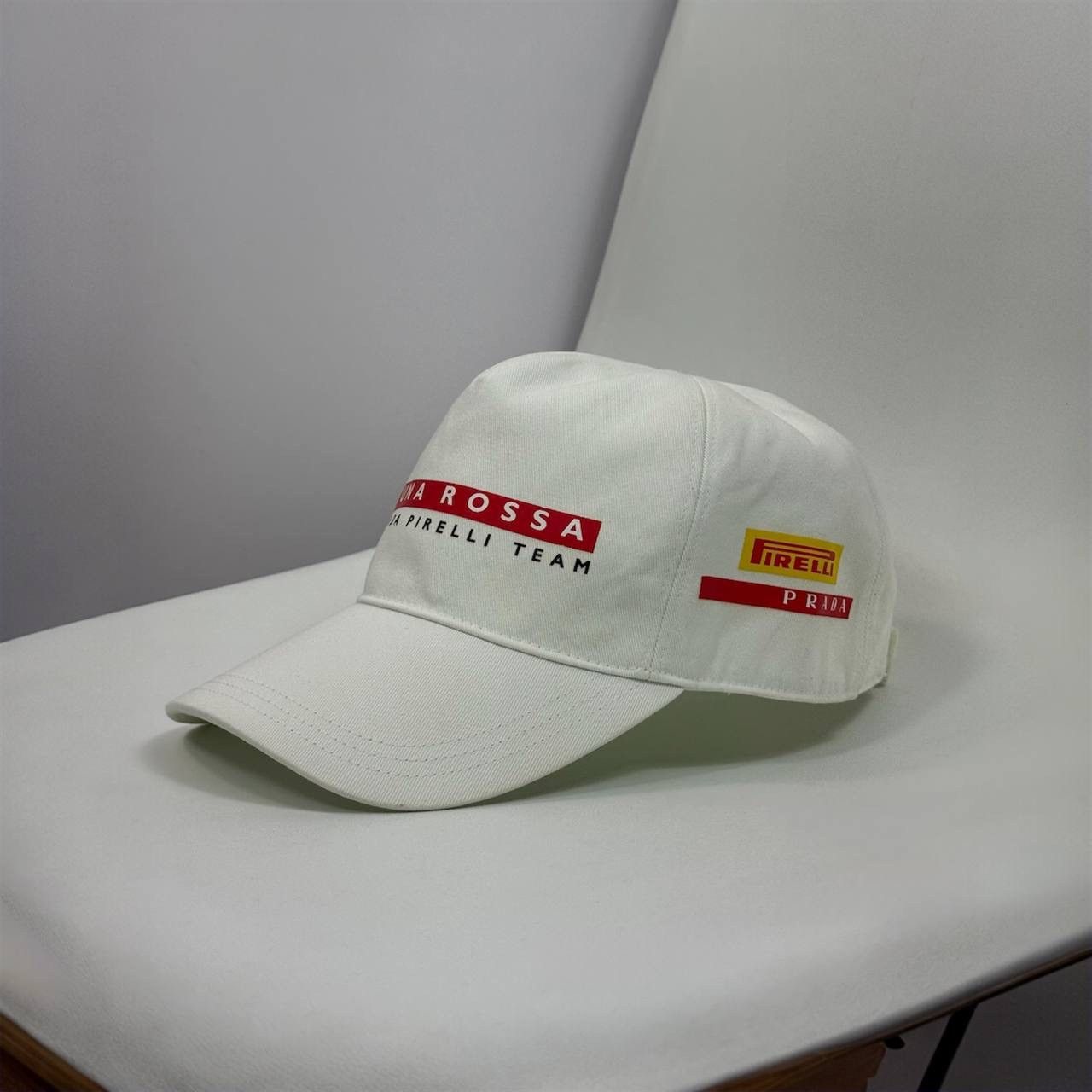 Prada 2003 Luna Rossa challenge sailing red tab line logo hat