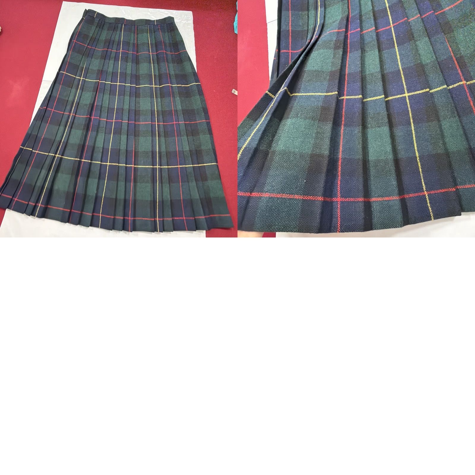 Vintage VINTAGE Present Co. PLAID Wool Midi SKIRT School Girl 11/12 Size 32" / US 10 / IT 46 - 9 Thumbnail