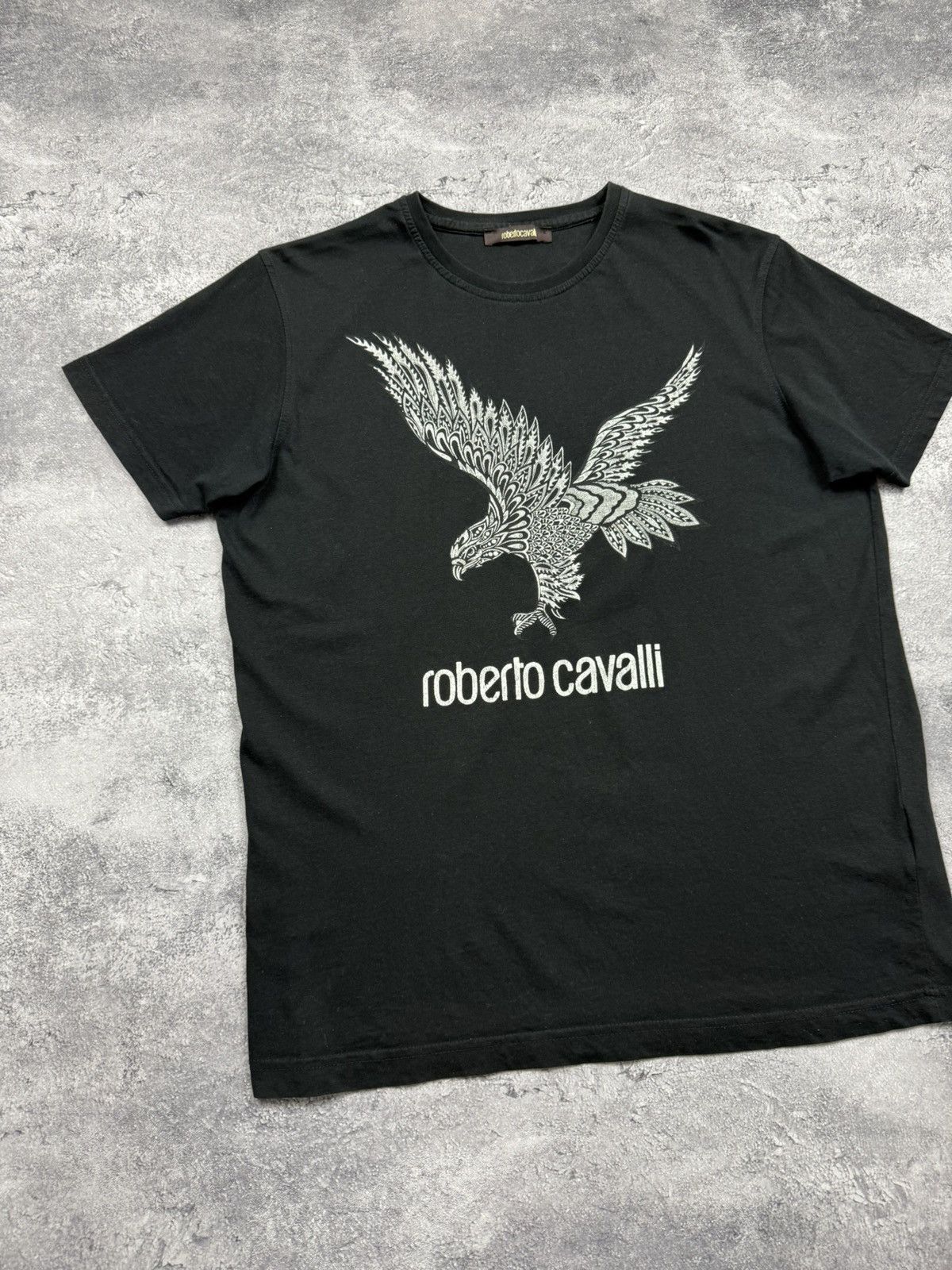 Roberto Cavalli Vintage Roberto Cavalli Eagle Big Logo T-Shirt Y2K Rare Tee Size US M / EU 48-50 / 2 - 5 Thumbnail