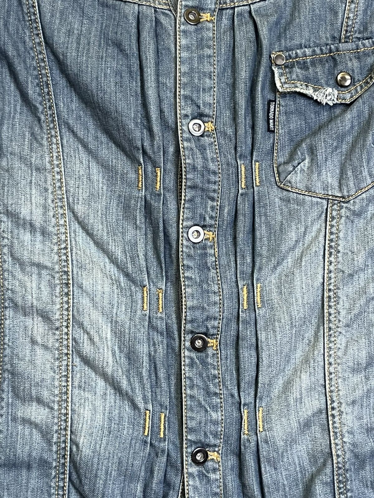 Tornado Mart sick🔥TORNADO MART JAPAN 3quarter hand trucker denim jacket Size US M / EU 48-50 / 2 - 7 Thumbnail