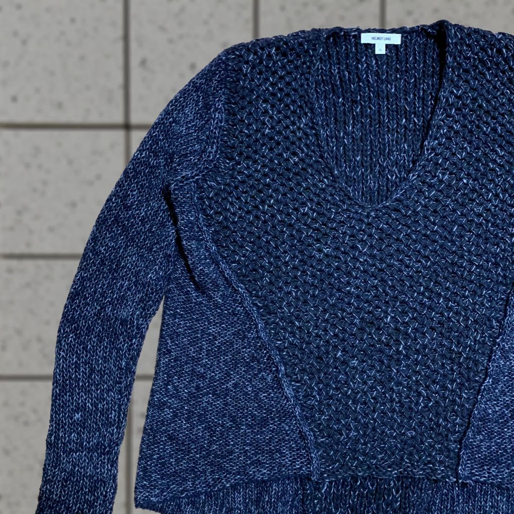 Helmut Lang HELMUT LANG Wool Silk Sweater Women Size S Gray Blue Crew Neck Long Sleeve Pullover Knit Jumper Vintage No Size S / US 4 / IT 40 - 1 Thumbnail