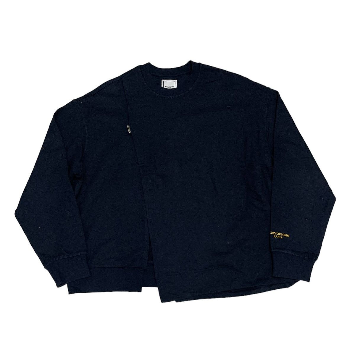image of Wooyoungmi Oversized Sweatershirt in Navy, Men's (Size Large)