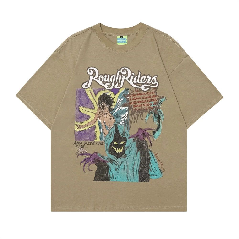 Vintage Cartoon hip-hop anime pattern printed T-shirt for men Size US M / EU 48-50 / 2 - 1 Thumbnail