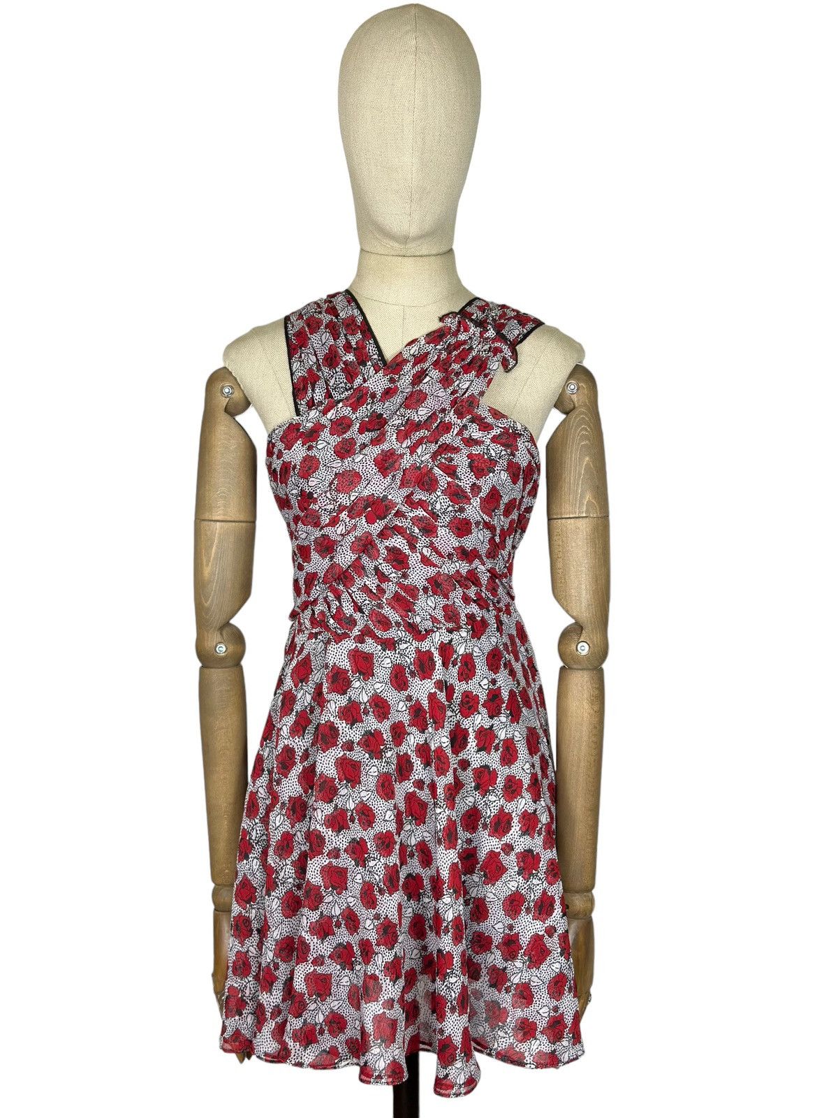 Image of The Kooples Flower Print Pattern Short Women's Dress (Size Small)