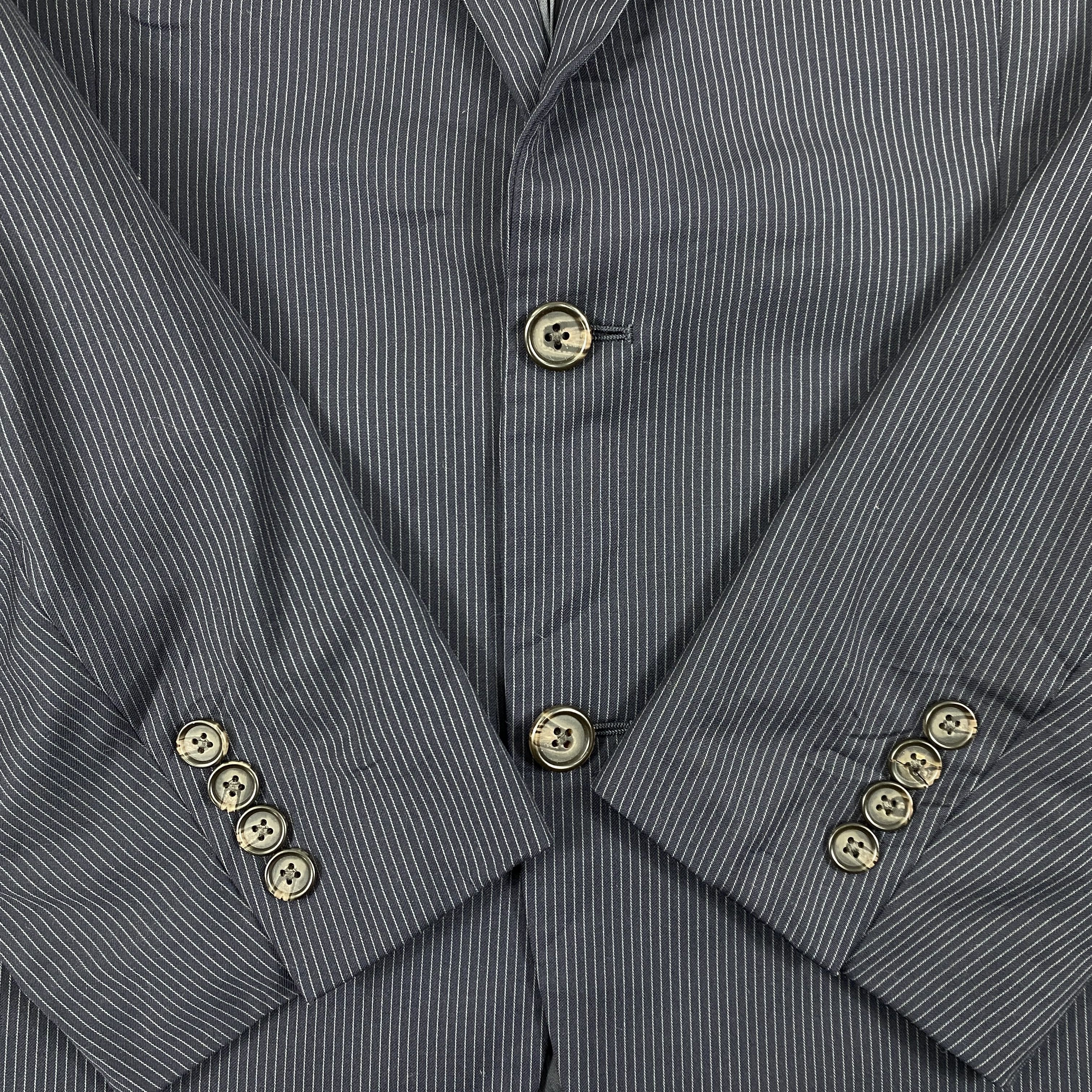 Japanese Brand Ralph Lauren Striped Navy Blazer -J129 Size US L / EU 52-54 / 3 - 6 Thumbnail