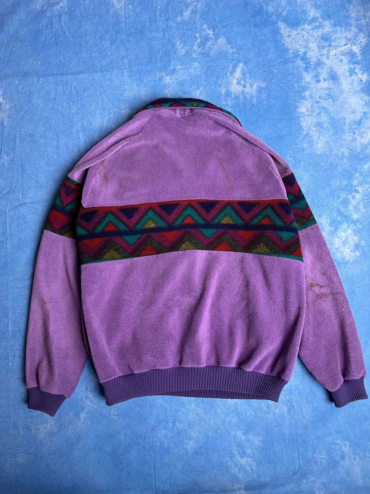SALEWA Vintage 90s Salewa Aztec Synchilla Fleece Outdoor Granola Size US L / EU 52-54 / 3 - 2 Thumbnail