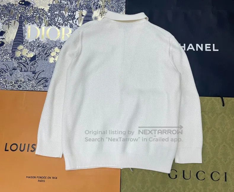 Loro Piana LORO PIANA White Knit Top Size S / US 4 / IT 40 - 3 Thumbnail