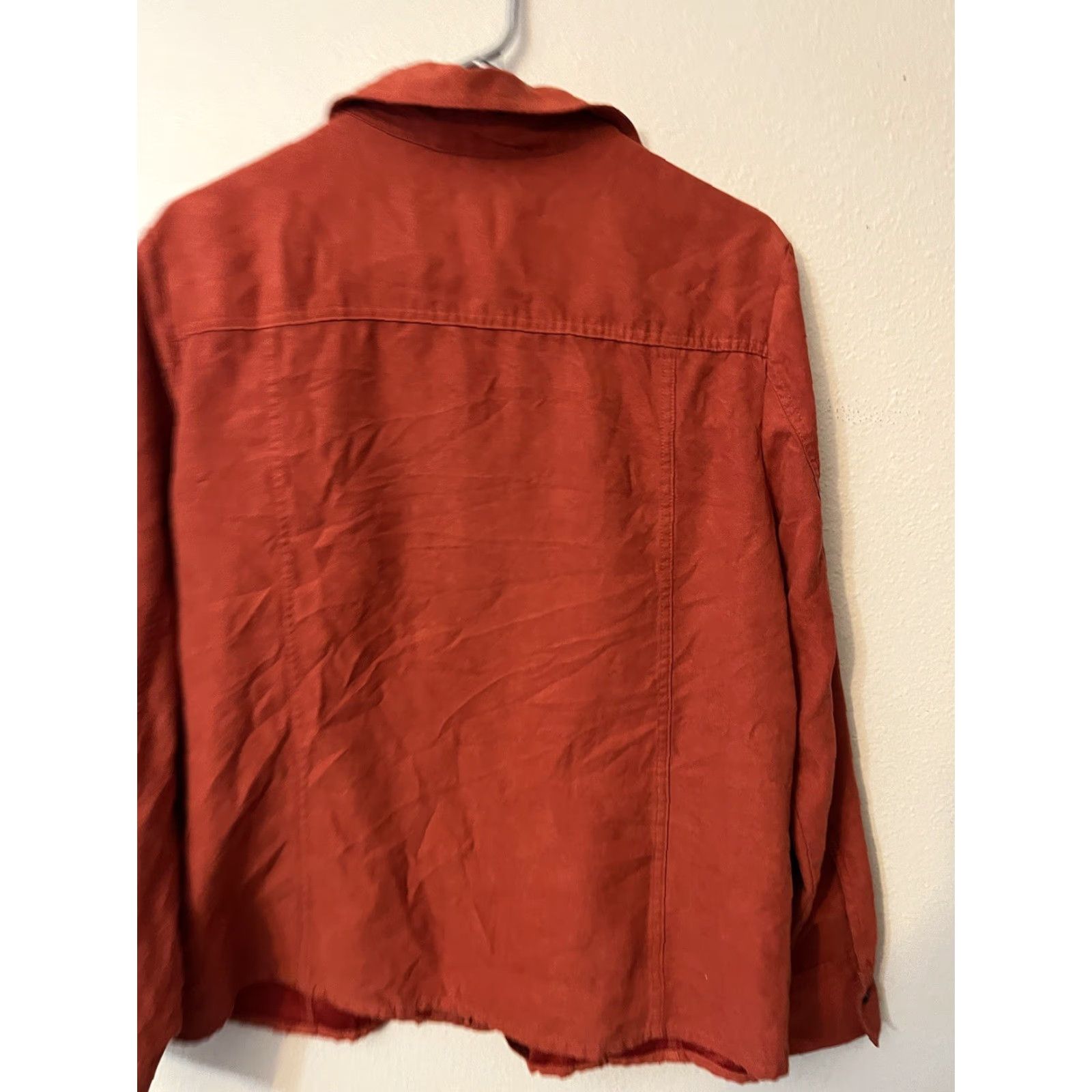 Croft & Barrow Croft & Barrow Shirt XL Women's Orange Button Up Long Sleeve Faux Suede Size XL / US 12-14 / IT 48-50 - 3 Thumbnail