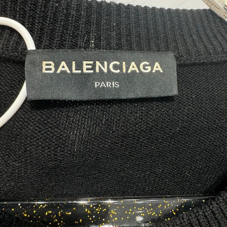 Balenciaga Balenciaga Sinners Embroidered Destroyed Sweater Size US M / EU 48-50 / 2 - 3 Thumbnail