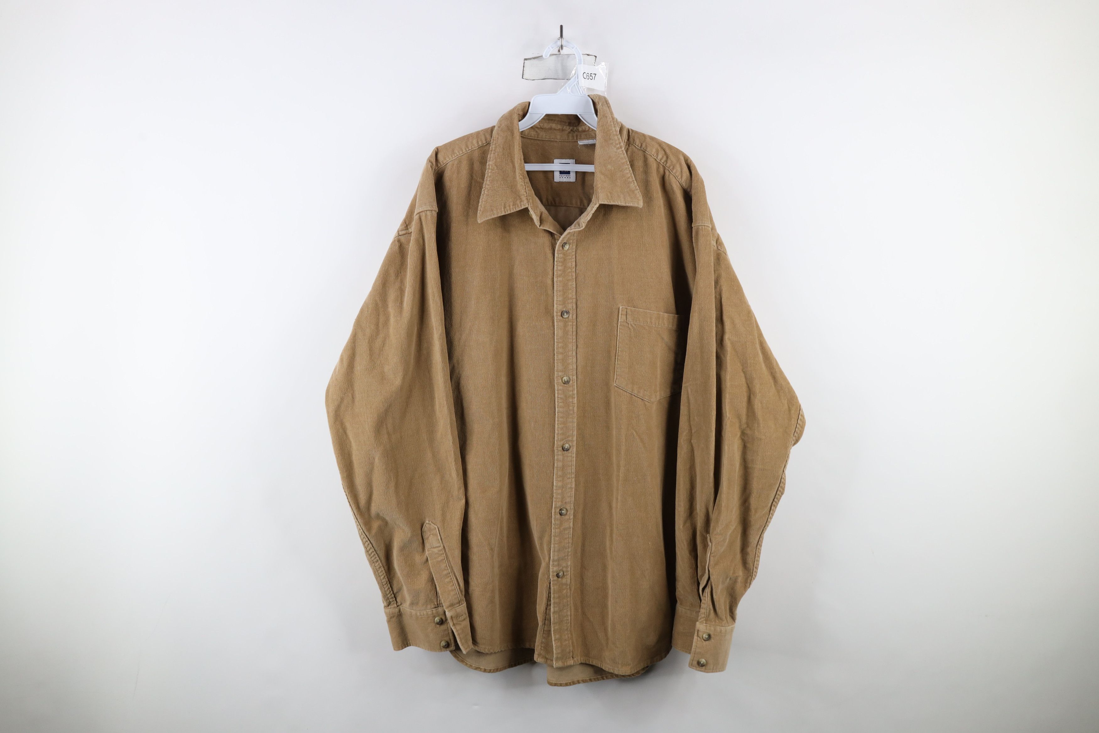 Gap × Vintage Vintage 90s Y2K Gap Heavyweight Collared Button Shirt Size US XXL / EU 58 / 5 - 1 Thumbnail
