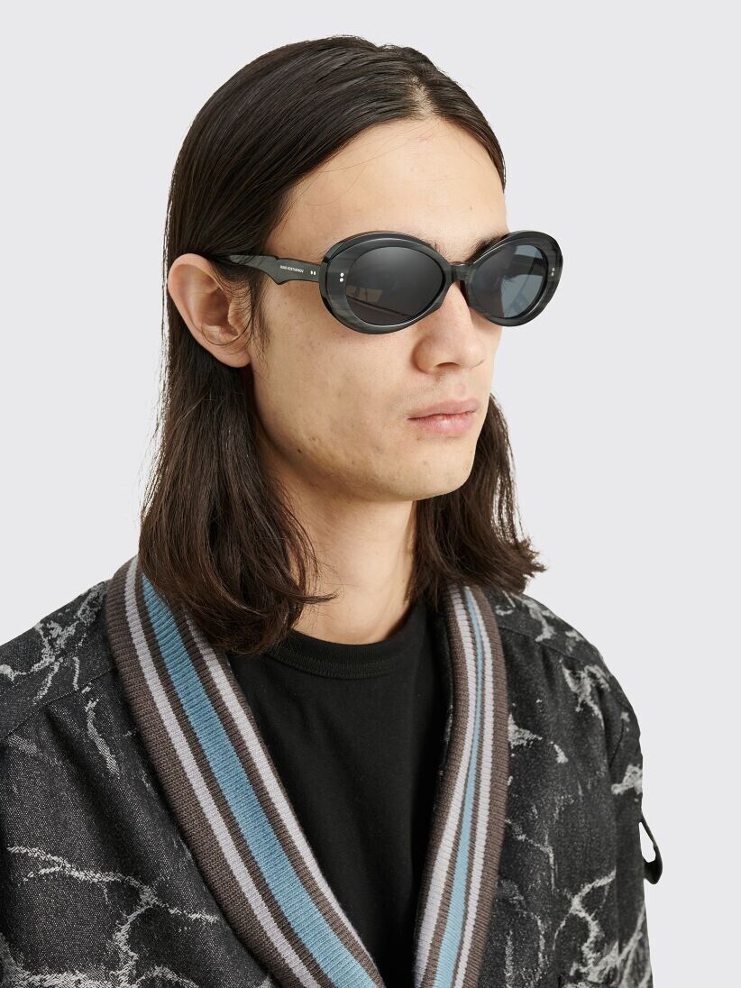 Pre-owned Kiko Kostadinov Aw22 Rune Sunglasses Phantom In Black