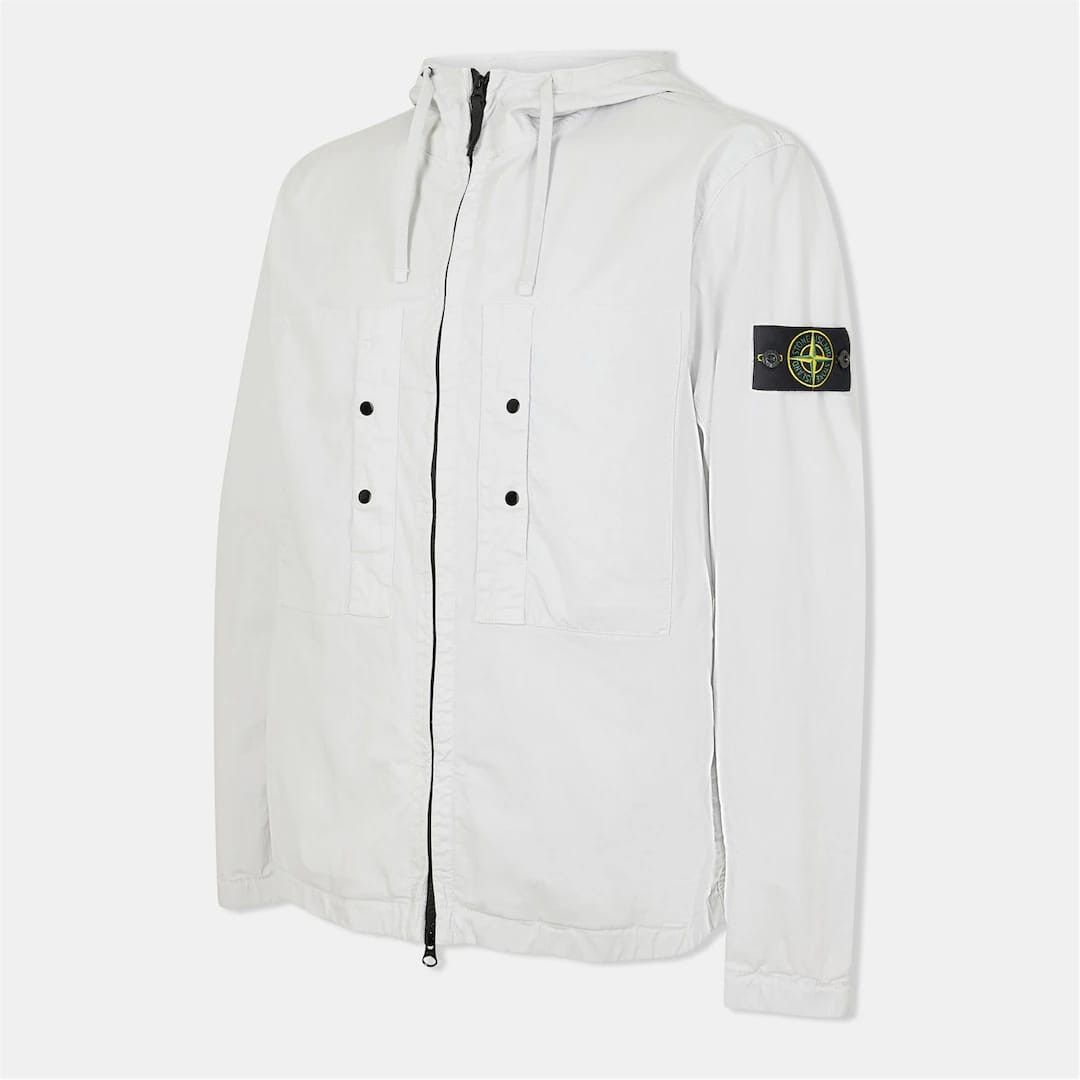 Stone Island o1g2r1mq0526 Twill Stretch-TC Hooded Jacket in White Size US XXL / EU 58 / 5 - 7 Thumbnail