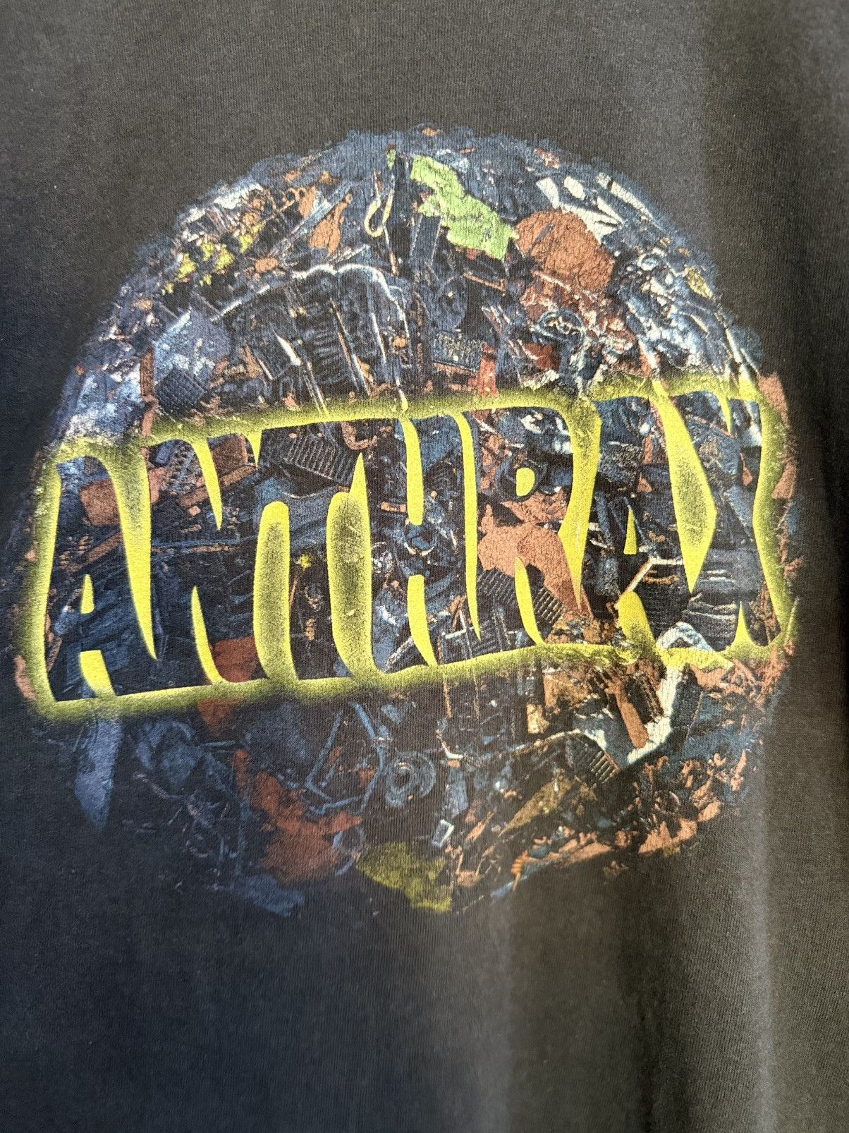 Band Tees Vintage 90s Anthrax Stomp Thrash Metal Band Sun Faded Tee Size US L / EU 52-54 / 3 - 3 Thumbnail