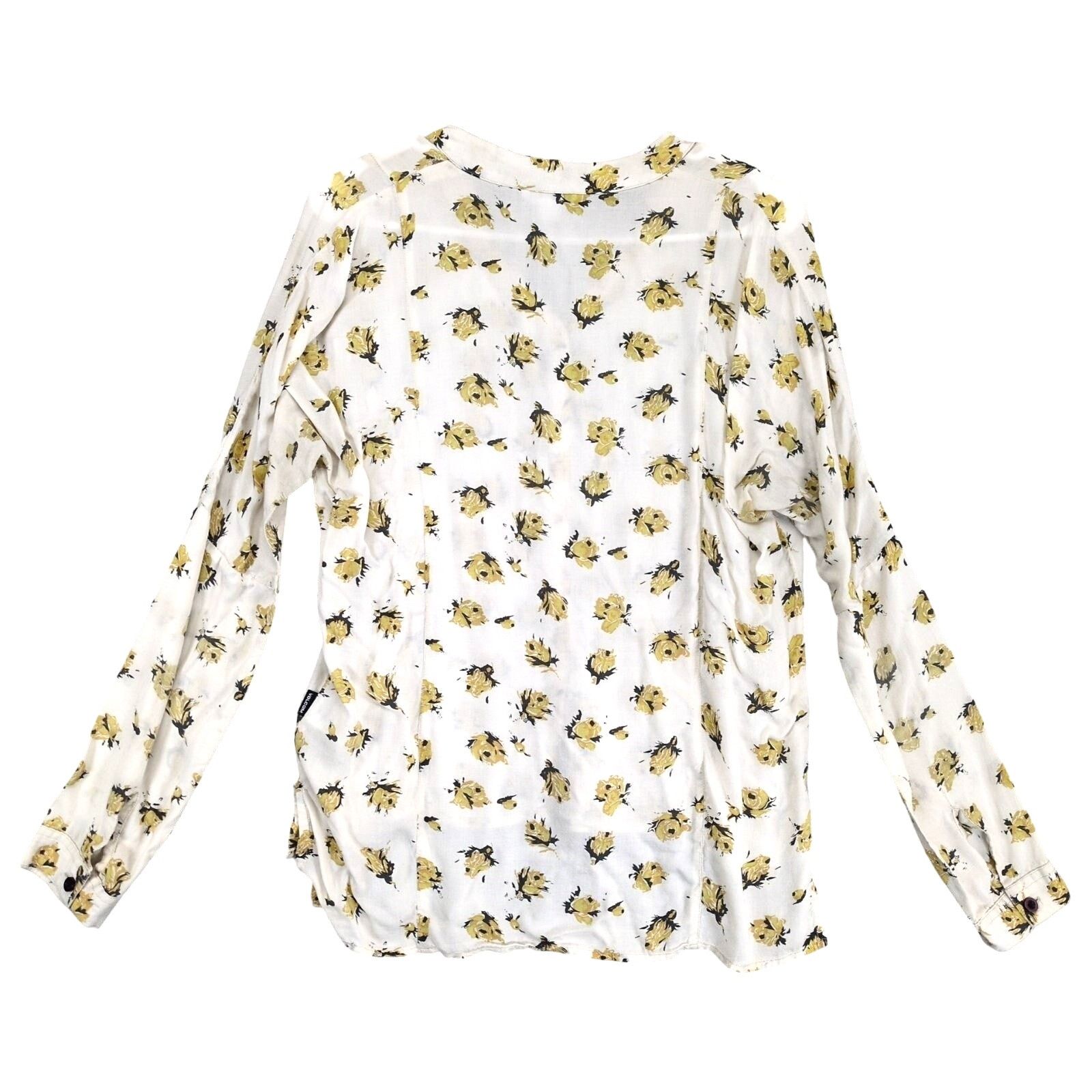 Volcom Volcom Women's S Nova Yellow Rose Button Up Shirt Size S / US 4 / IT 40 - 3 Thumbnail
