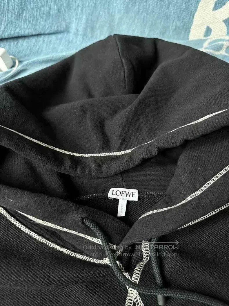 Loewe Loewe Contrast Stitch Hooded Sweatshirt. Size US XL / EU 56 / 4 - 4 Thumbnail