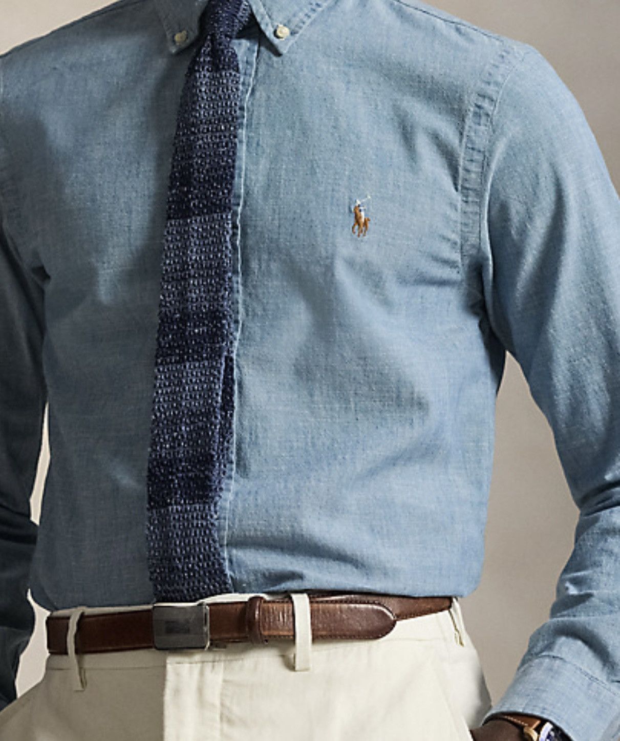 Polo Ralph Lauren Polo Ralph Lauren mens chambray indigo shirt L New Size US L / EU 52-54 / 3 - 20 Thumbnail