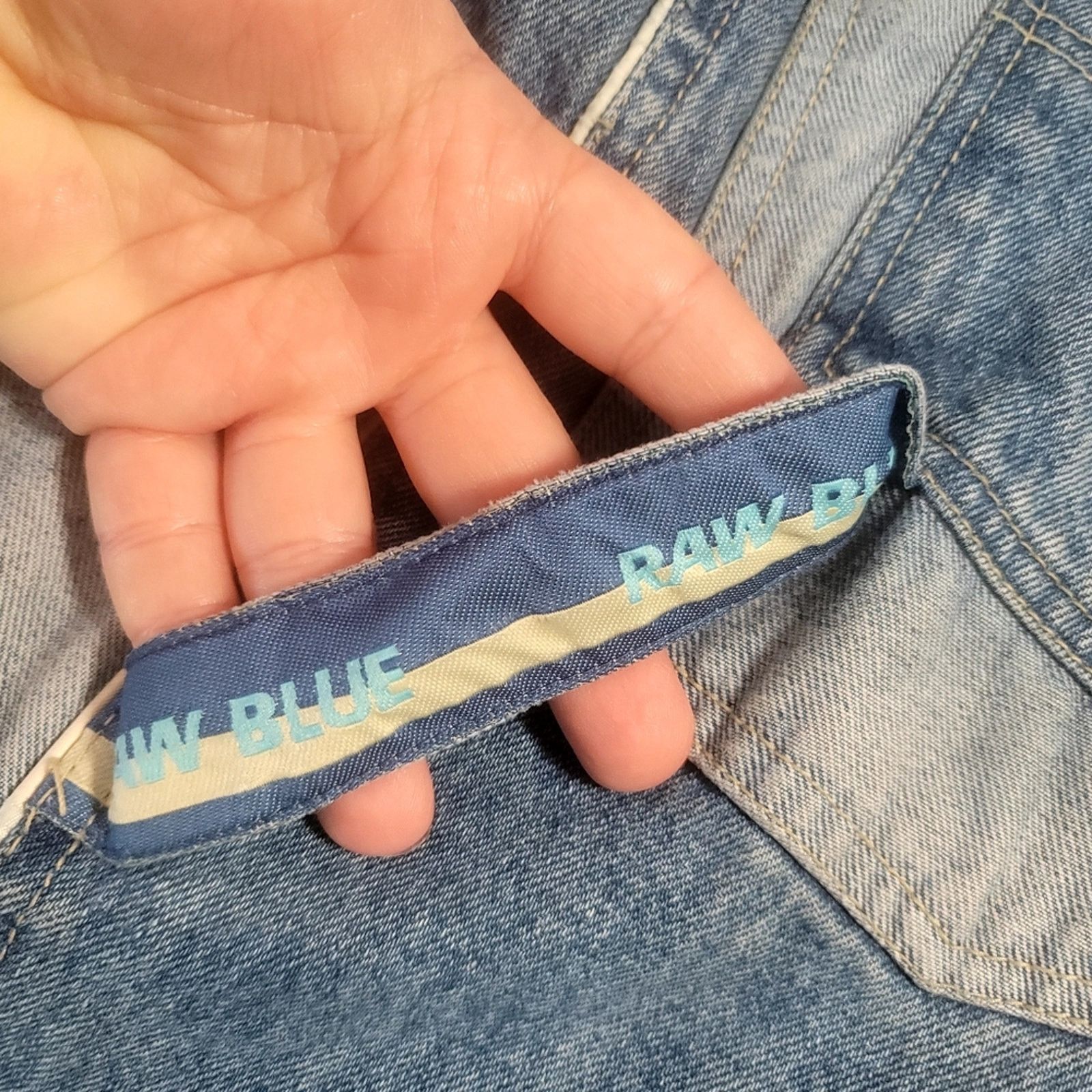 Vintage Vintage Raw Blue Patchwork Baggy Hip Hop Y2K jeans sz 38x32 Size US 38 / EU 54 - 10 Thumbnail