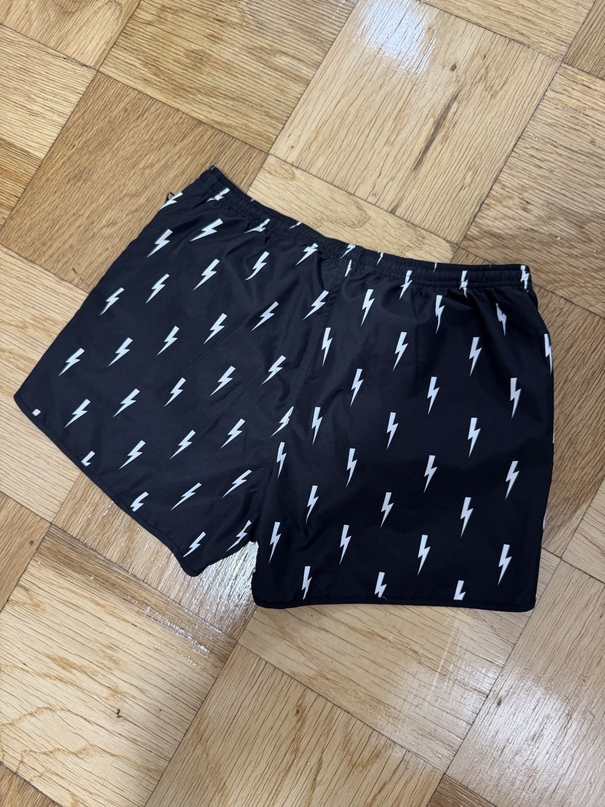 Neil Barrett Neil Barrett Lighting Bolt Swim Shorts Size US 29 - 2 Thumbnail