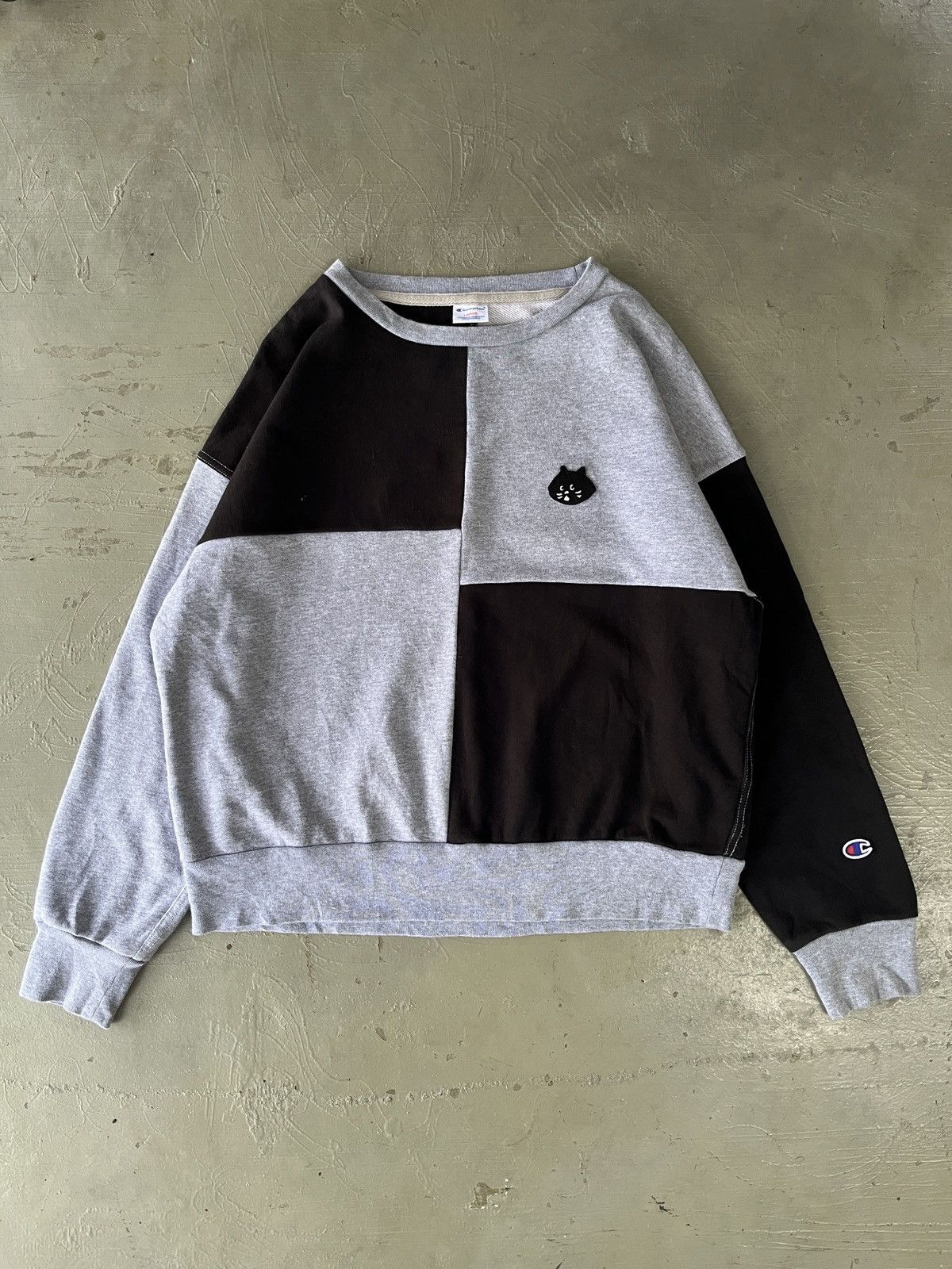 Issey Miyake Issey Miyake Ne-Net x Champion Nya Logo Patchwork Crewneck Size US L / EU 52-54 / 3 - 1 Thumbnail
