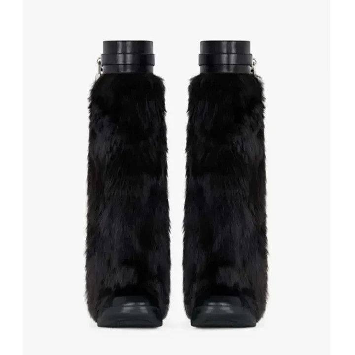 Givenchy o1w1db10325 Shark Lock High Boot in Black Size US 8 / IT 38 - 3 Thumbnail