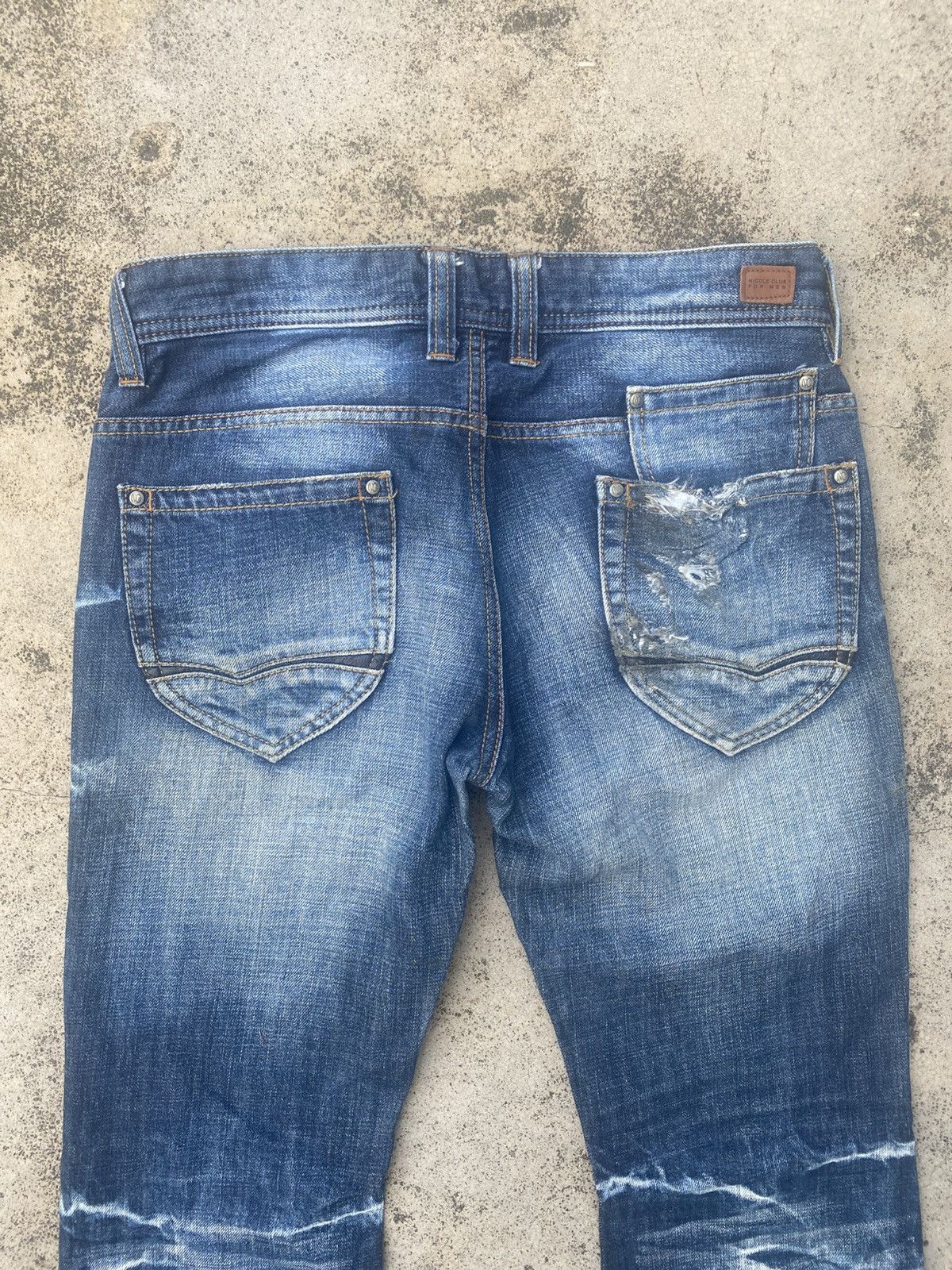 If Six Was Nine × Nicole Club Flare Jeans Nicole Club Distressed Honeycomp Size US 31 - 13 Thumbnail