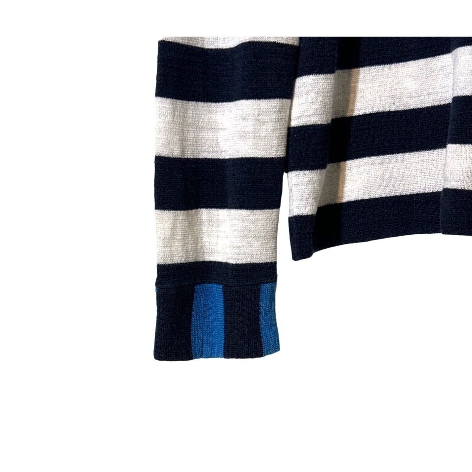Other Doncaster Cardigan Hidden Snap Closure White Blue Large Size L / US 10 / IT 46 - 4 Thumbnail