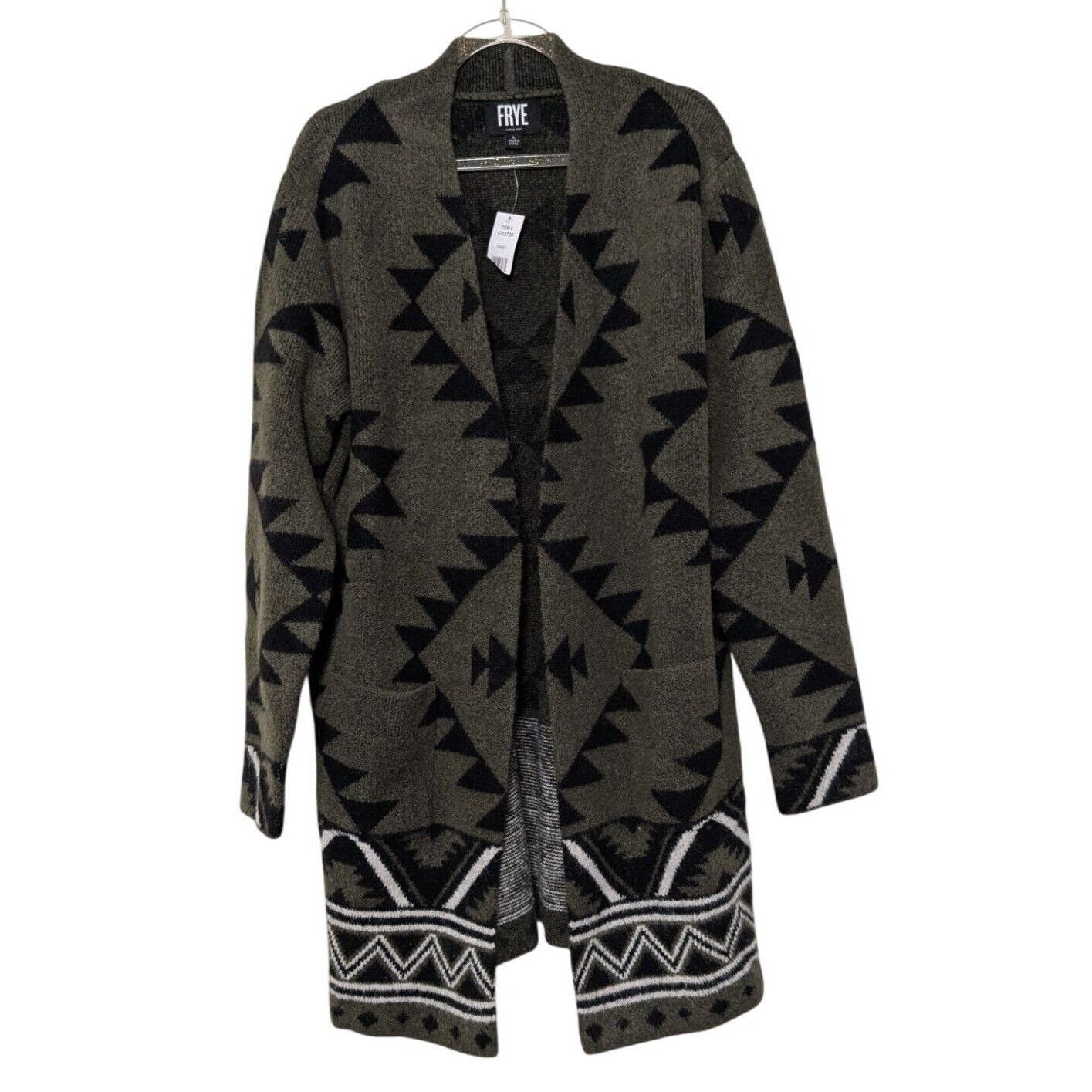 Frye NEW Frye Southwestern Aztec Cardigan Womens Size Large Green Size L / US 10 / IT 46 - 1 Thumbnail
