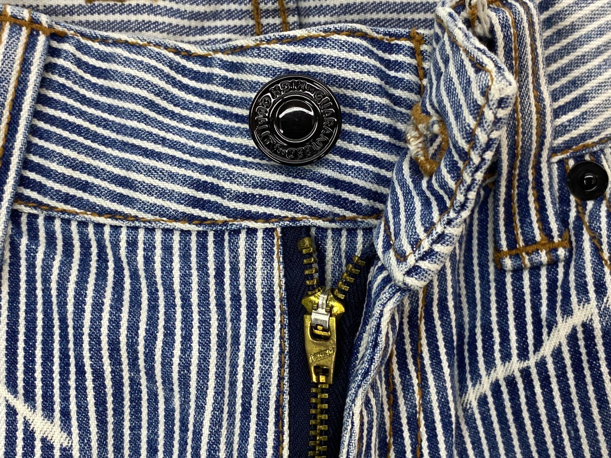 Japanese Brand Root Three Jeans Stripes Hickory Japanese Brand Pants Size US 31 - 9 Thumbnail