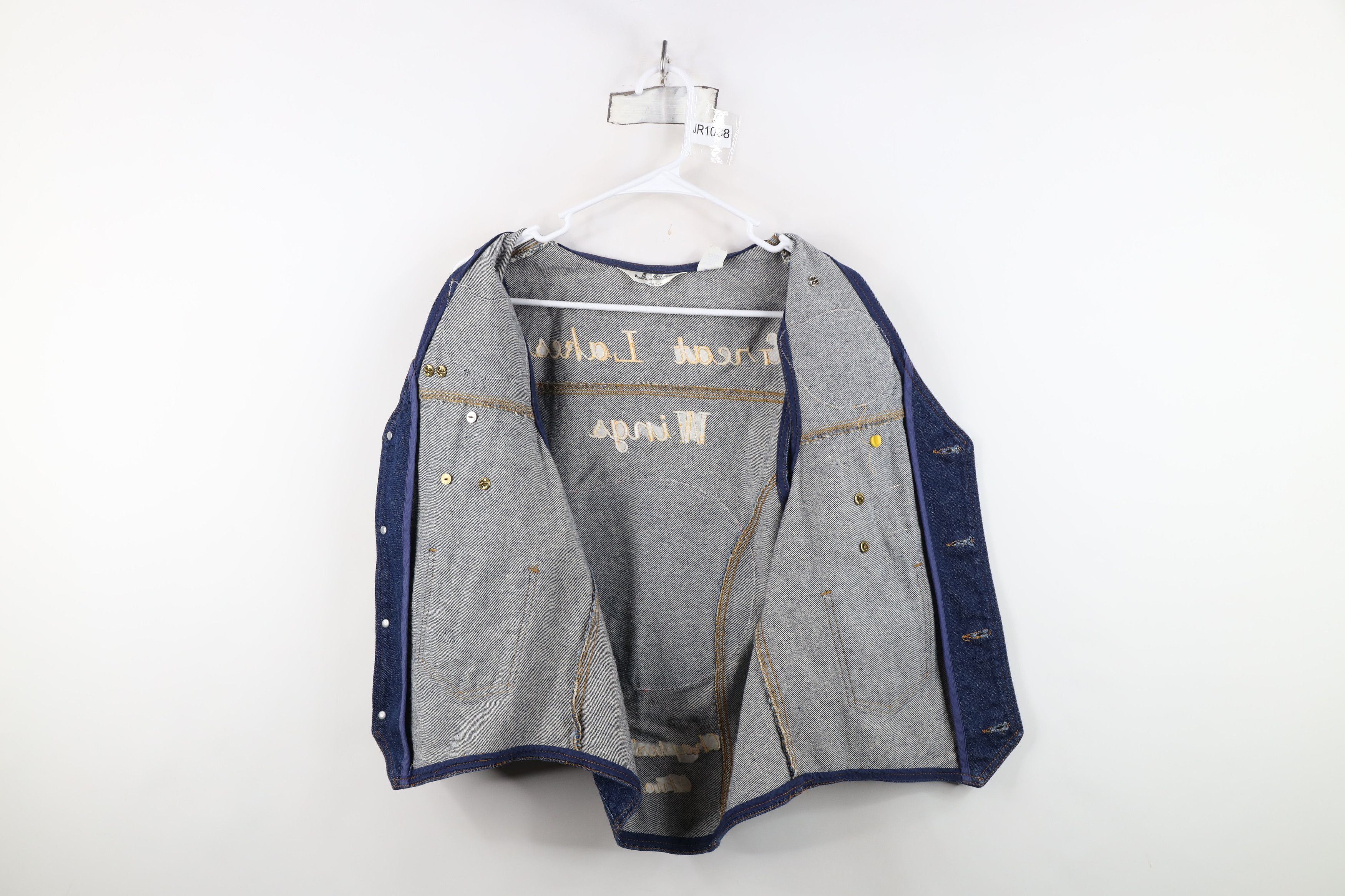 Vintage Vintage 70s Streetwear Gold Wing Road Riders Denim Vest USA Size M / US 6-8 / IT 42-44 - 11 Thumbnail