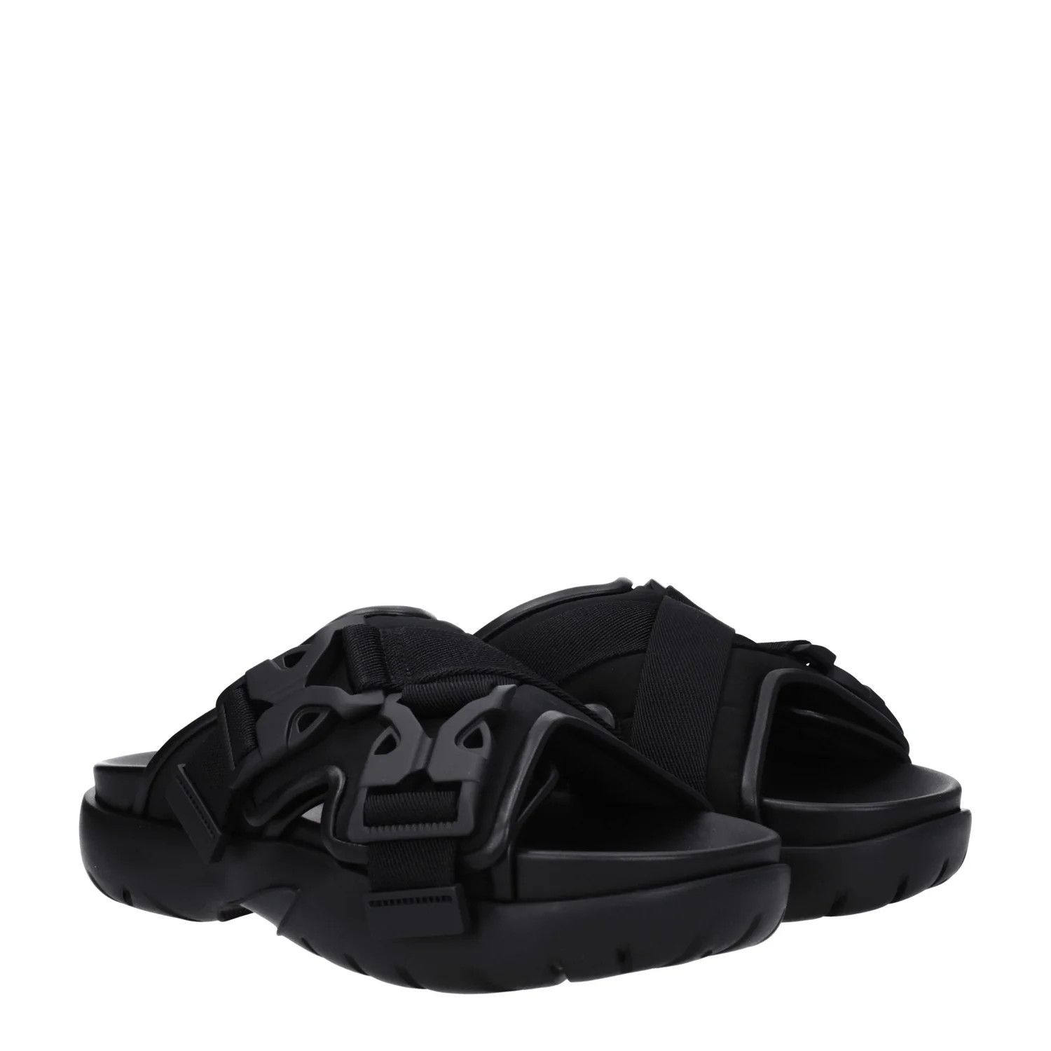 Bottega Veneta ob1o1e0325 Fabric Slippers in Black Size US 7 / EU 40 - 2 Thumbnail