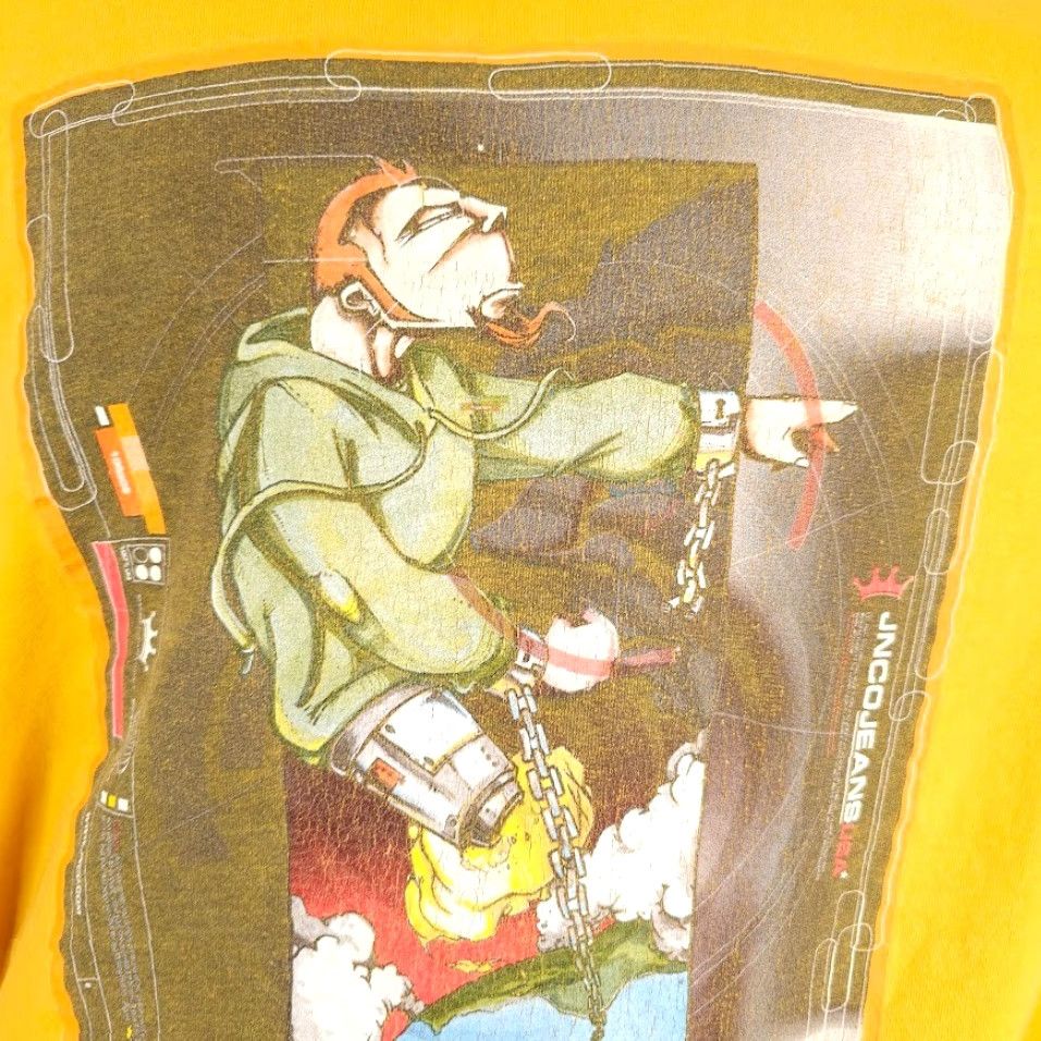 JNCO VINTAGE JNCO TSHIRT Mens Size Medium Yellow 90s Graffiti Rave Made In USA Shirt Size US M / EU 48-50 / 2 - 3 Thumbnail