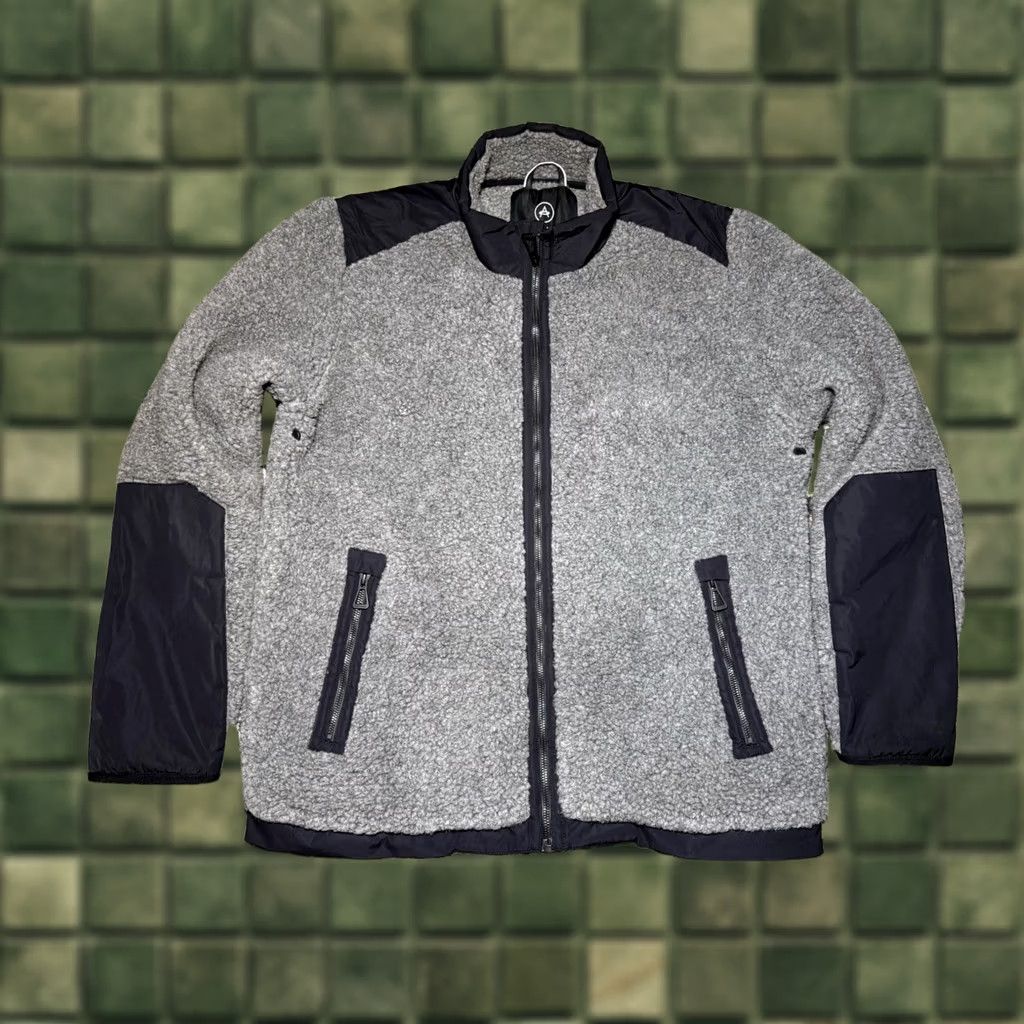 Vintage AETHER Narrows Jacket Men L Wool Fleece Deep Pile Gray Black Size US L / EU 52-54 / 3 - 1 Thumbnail