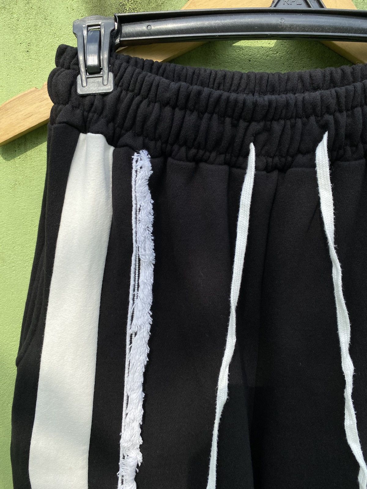 Japanese Brand Bound Sweatpants Distressed Stripe Grunge Avant Garde Look Size 23" - 3 Thumbnail