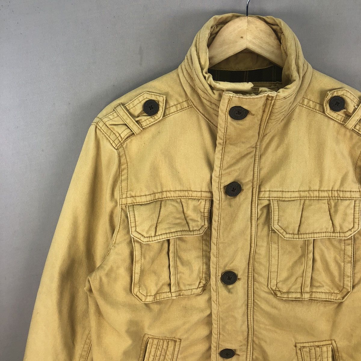 Abercrombie & Fitch Vintage 2000s A&F Zipper Saw Tooth Work Jacket - Faded Size US M / EU 48-50 / 2 - 2 Thumbnail