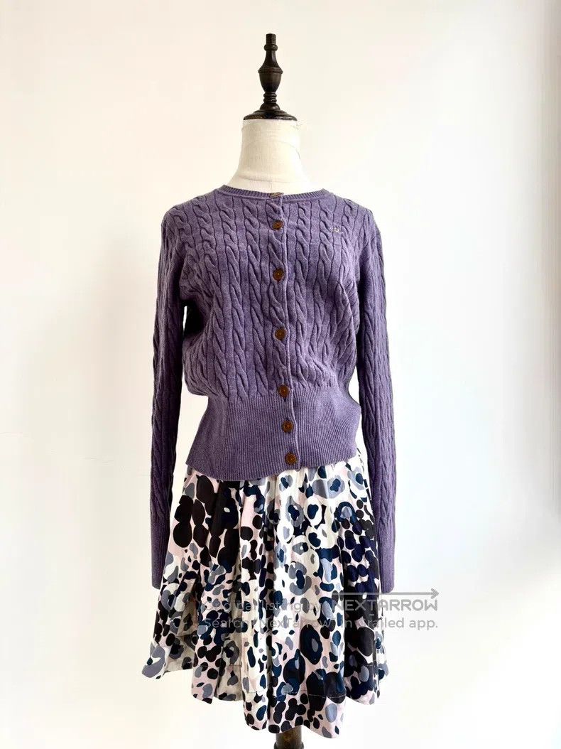 Vivienne Westwood Vivienne Westwood Lavender Crochet Knit Open Cardigan Size L / US 10 / IT 46 - 1 Thumbnail