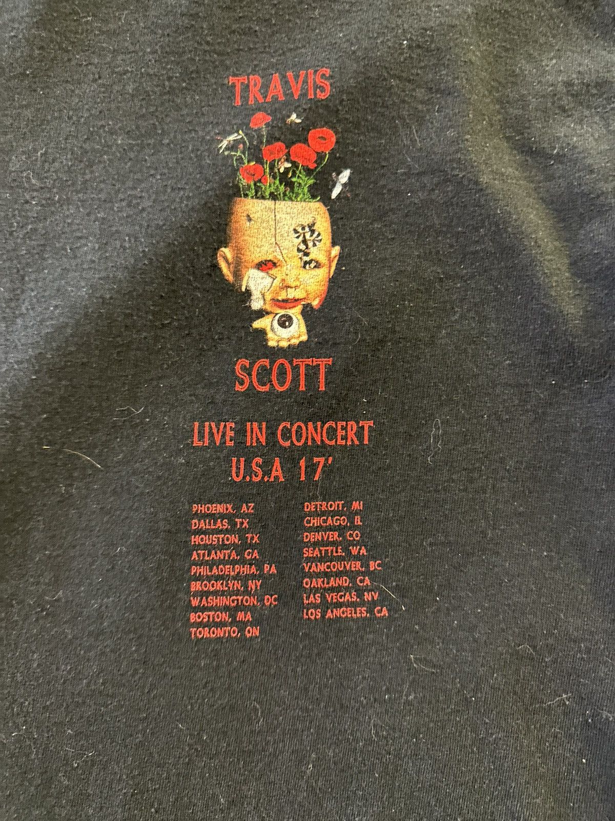 Band Tees Travis Scott 2017 Tour Tee Shirt Medium Size US M / EU 48-50 / 2 - 2 Thumbnail