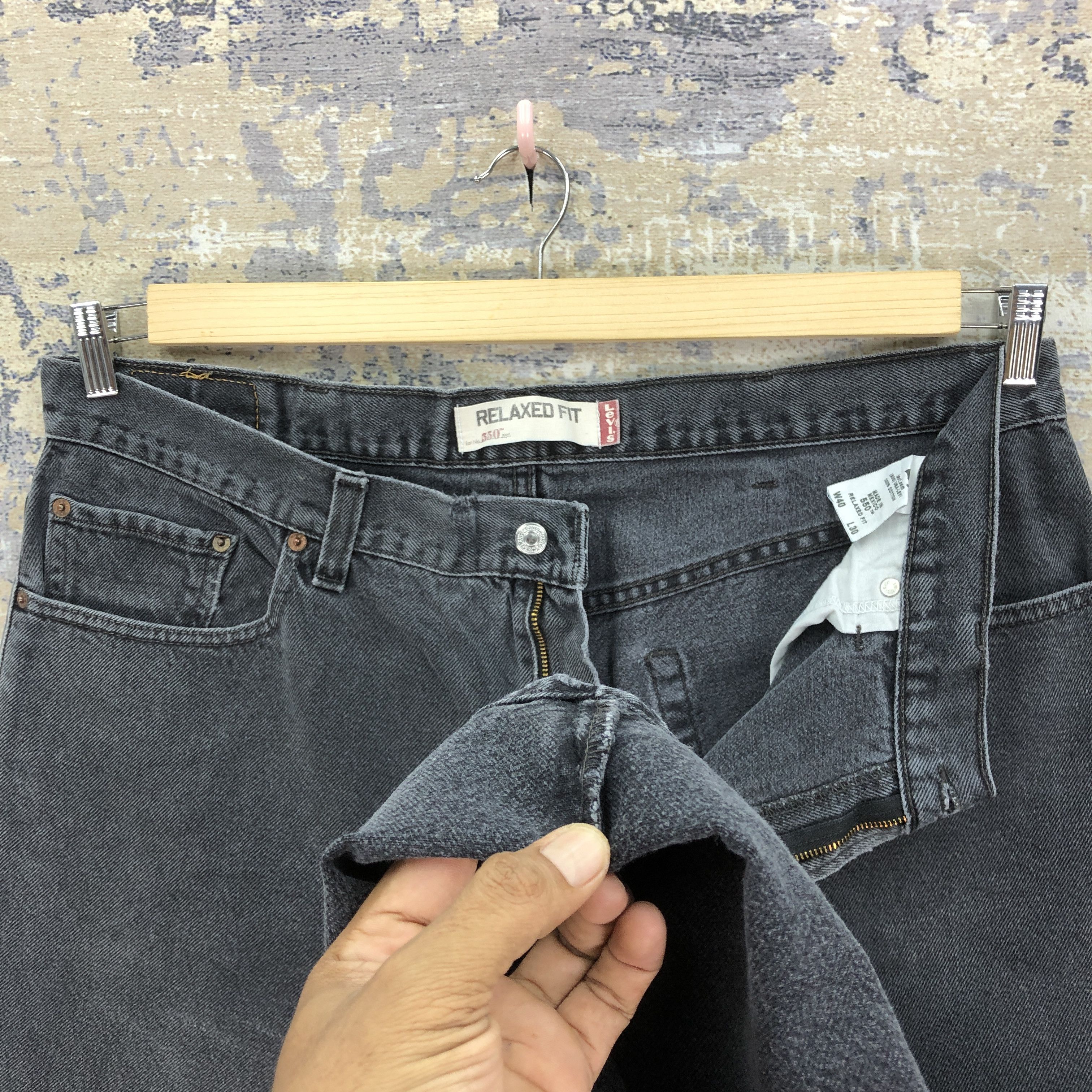 Levi's Vintage Levis Faded Black Jeans Levi's 550 Stonewash Denim Size US 40 / EU 56 - 8 Thumbnail