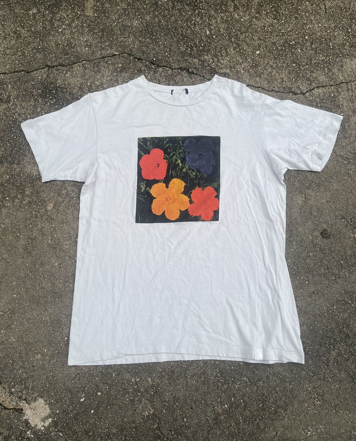 Andy Warhol × Vintage Vintage Andy Warhol Art T shirt XL Flower 1970 Basquiat Rare Size US XL / EU 56 / 4 - 1 Thumbnail