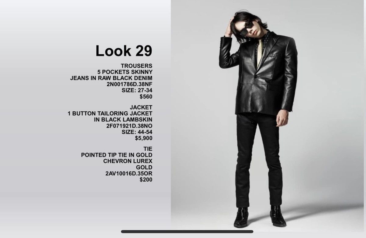 Celine × Hedi Slimane Celine SS19 Black Lambskin Rectangle Jacket Size 34R - 4 Thumbnail