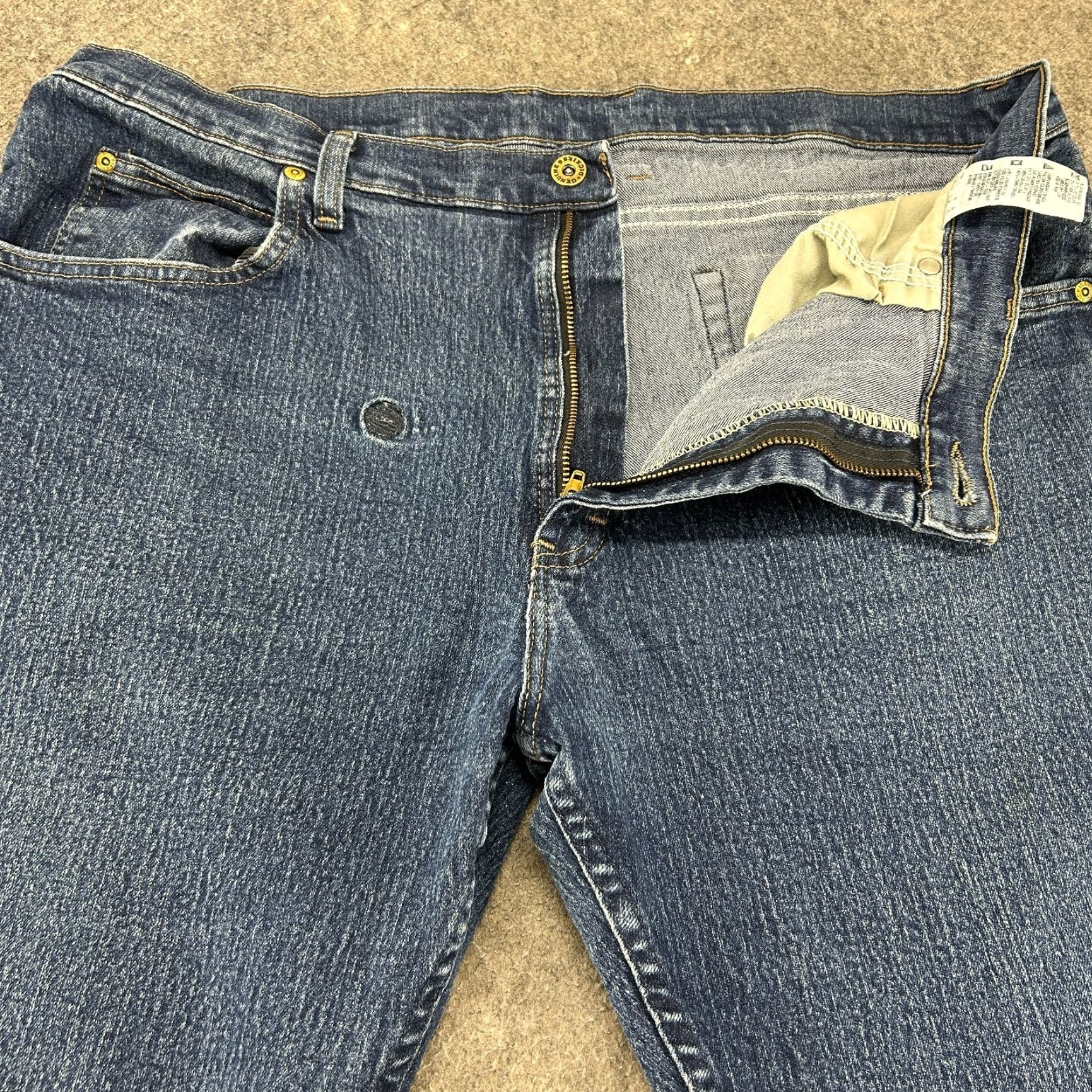 Dickies Dickies Jeans Mens 36x34 Blue Straight Leg Relaxed Fit Dark Wash Denim Jeans Regular 5-Pocket Mens<|vq_13216|> Size US 36 / EU 52 - 2 Thumbnail