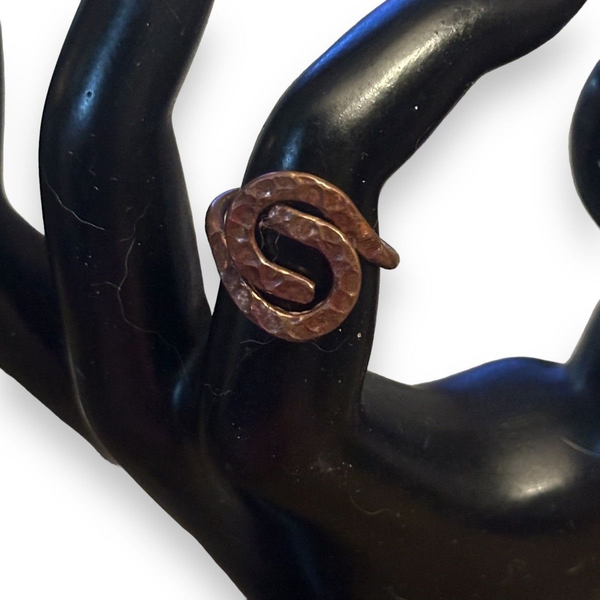 Vintage Vintage copper hammered swirl ring Size ONE SIZE - 2 Thumbnail