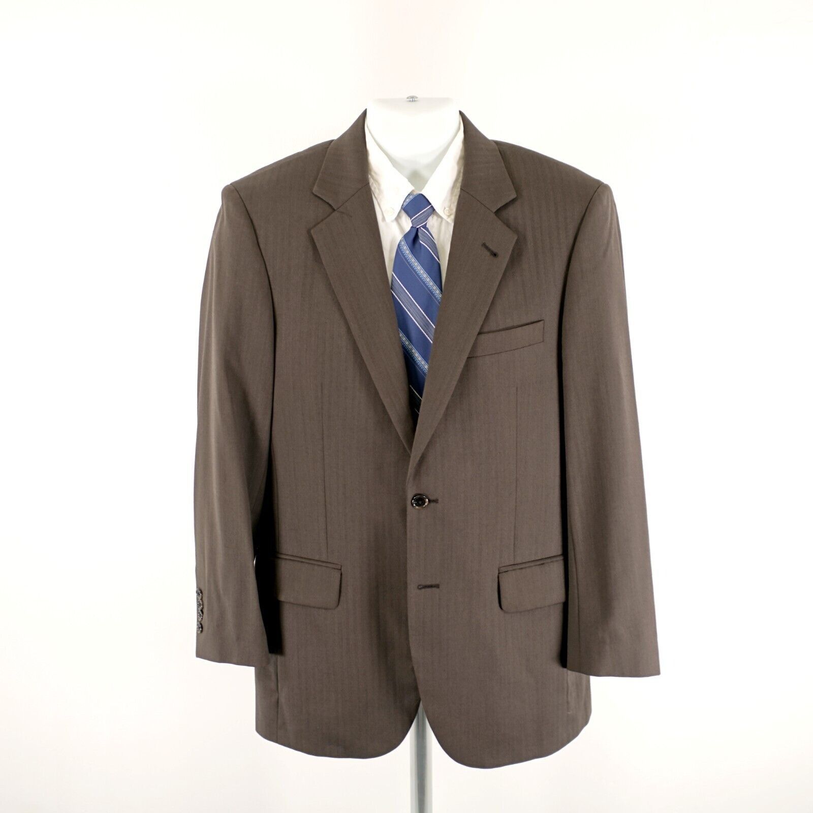 Jos. A. Bank Jos A Bank Signature Wool Herringbone 2 Button Blazer 38R Br Size 38R - 5 Thumbnail