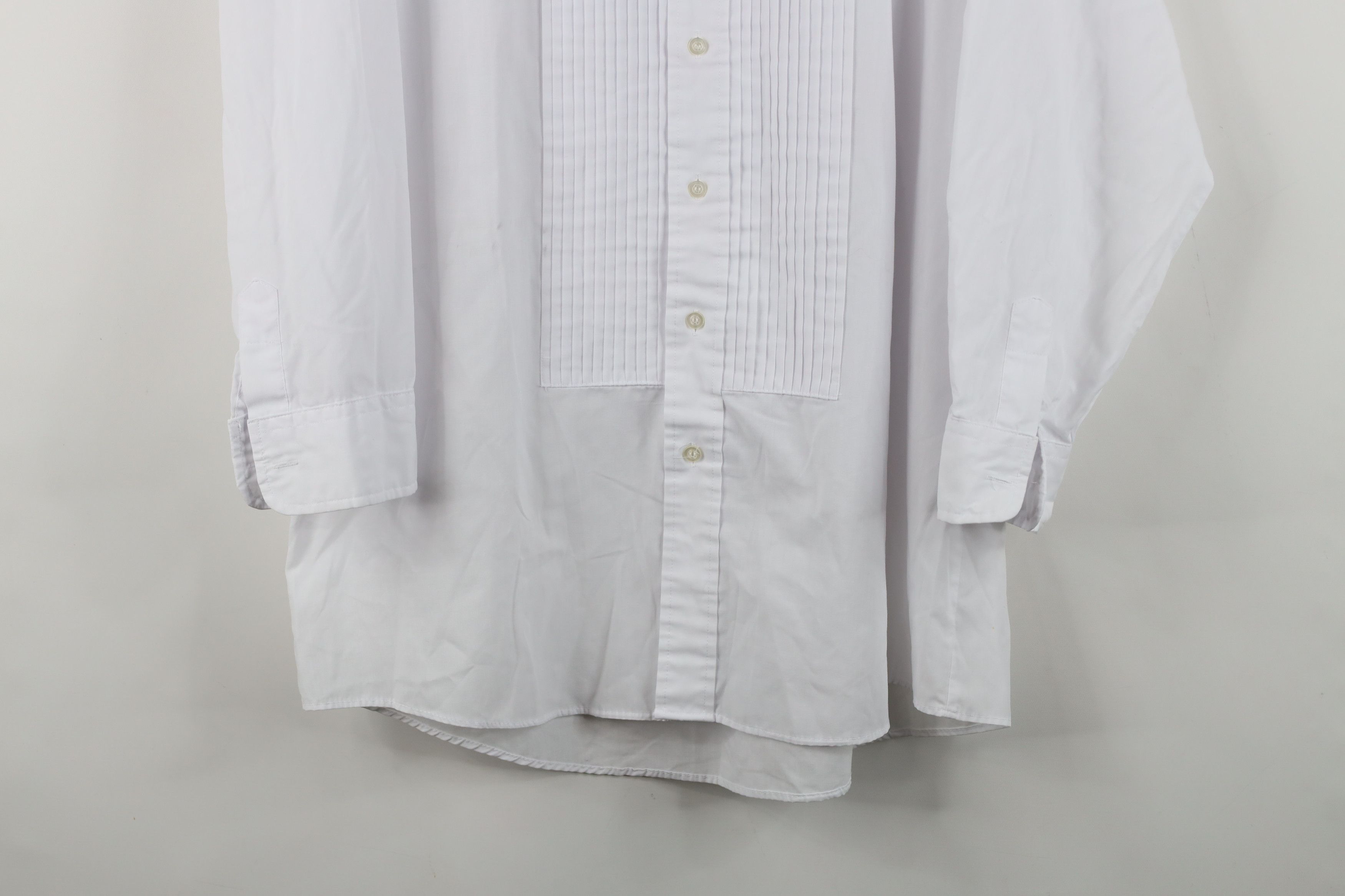Vintage Vintage 90s Distressed Ruffled Prom Tuxedo Dress Shirt White Size US M / EU 48-50 / 2 - 3 Thumbnail