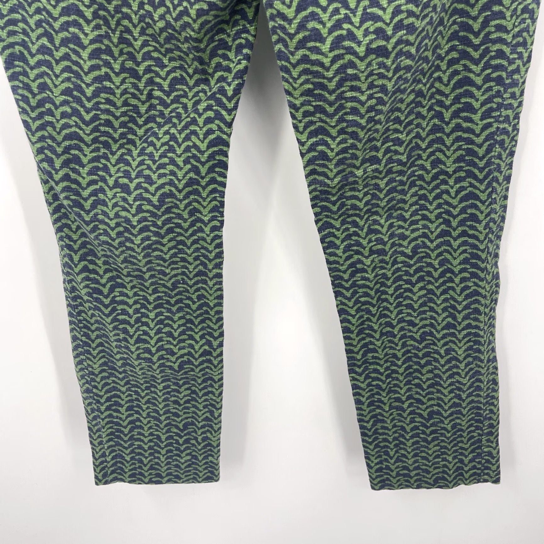 Vintage Cartonnier Charlie Pants Womens Size 4 Blue Green Pattern Ankle Quiet Luxury Vintage No Size 27" / US 4 / IT 40 - 4 Thumbnail