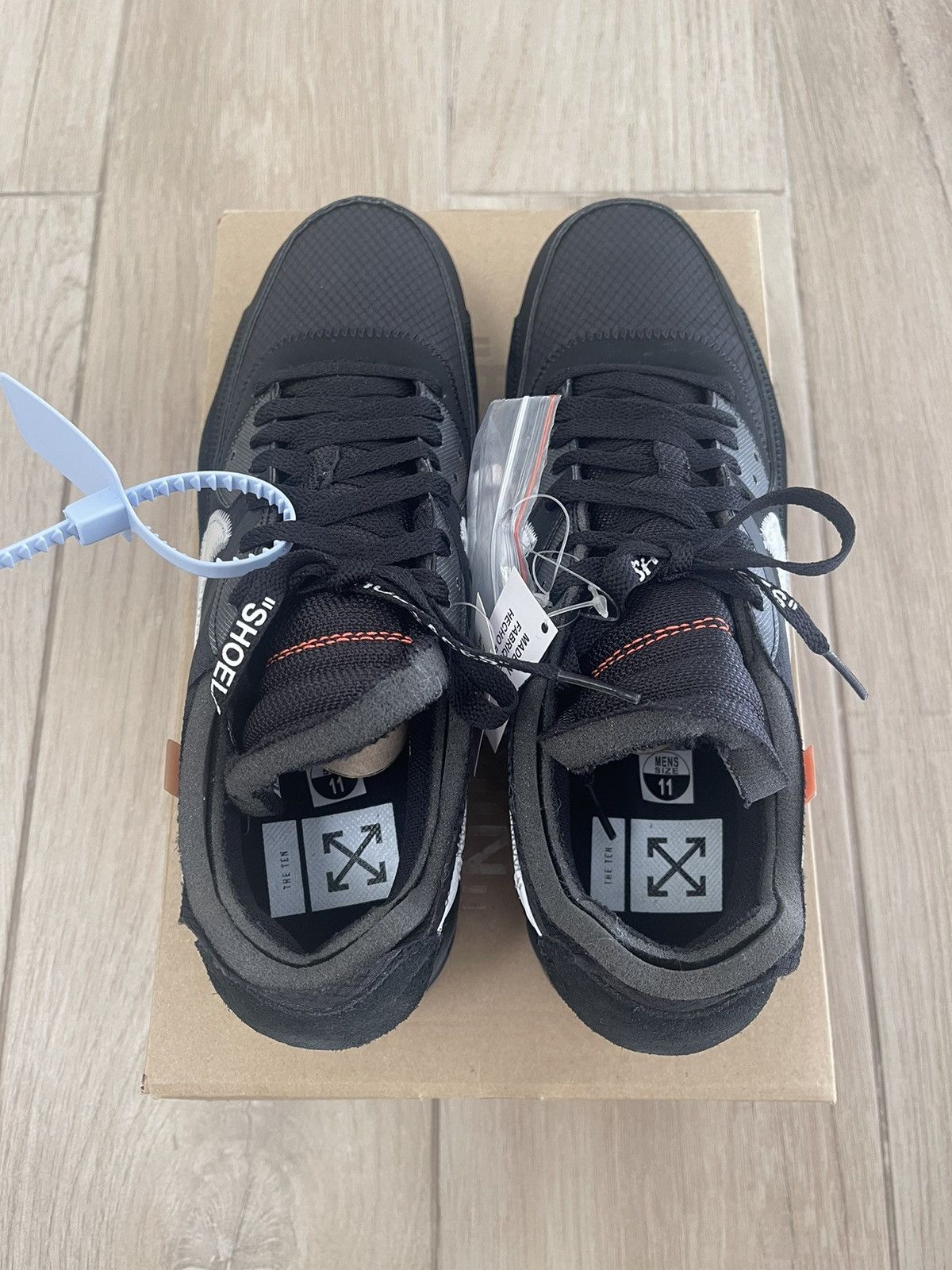Nike × Off-White The 10: Nike Air Max 90 Black Size US 11 / EU 44 - 3 Thumbnail