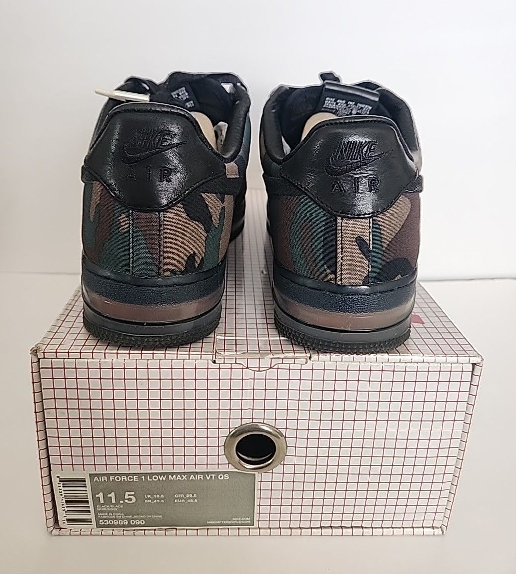 Nike sz. 11.5 Nike Air Force 1 Low Max Air VT QS Camo 530989 090 Size US 11.5 / EU 44-45 - 8 Thumbnail