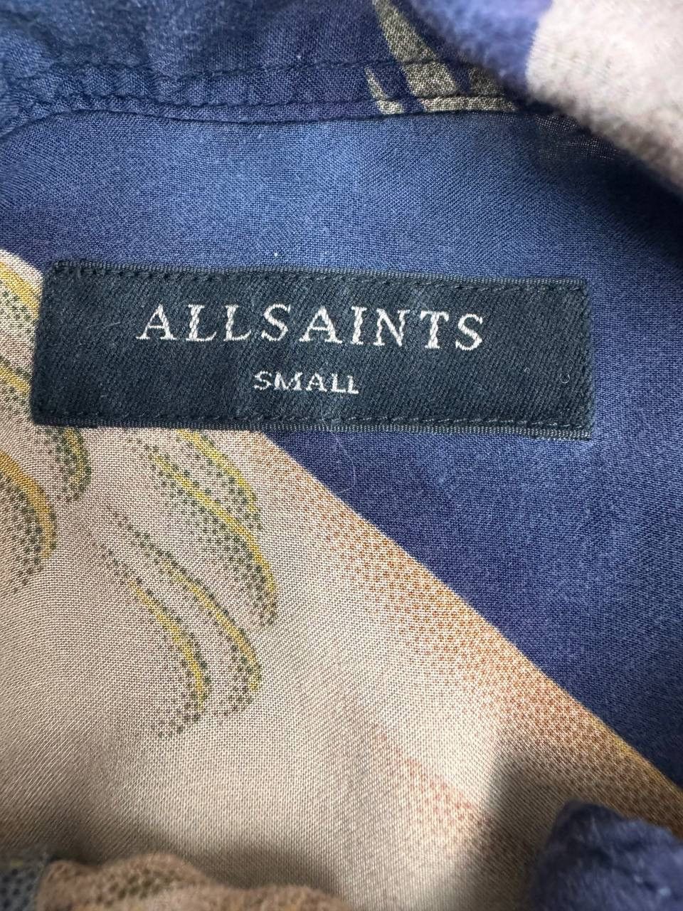 Allsaints AllSaints Men Button Up Shirt Navy Beige Size Small Size US S / EU 44-46 / 1 - 4 Thumbnail