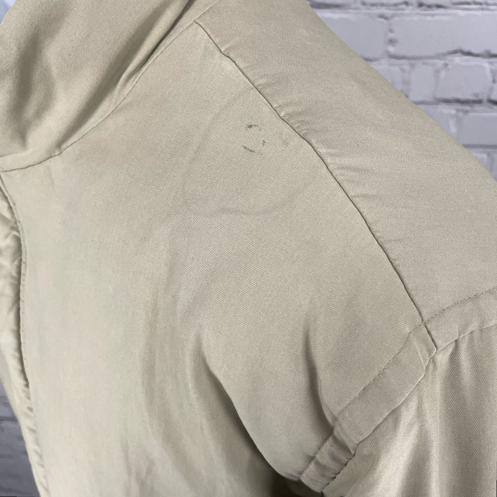Vintage Structure Khaki Down Filled Cotton Blend Puffy Zip Jacket Knit Cuff Size L Mens Regular Size US L / EU 52-54 / 3 - 6 Thumbnail